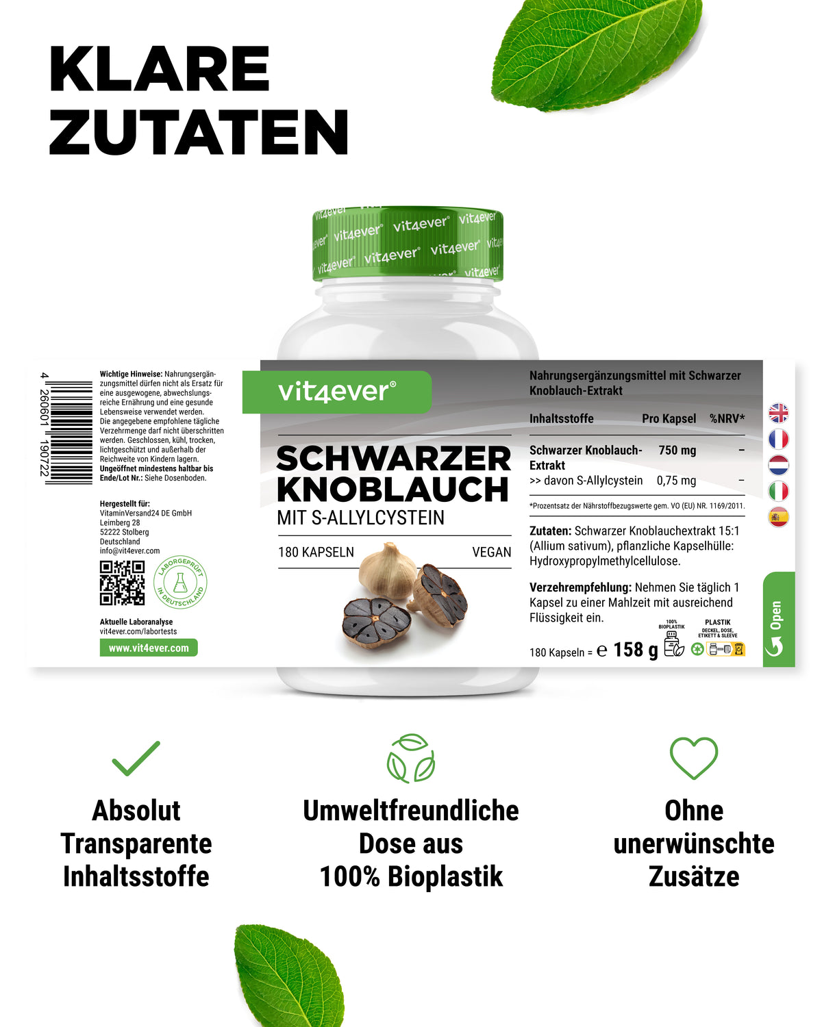 Zwarte Knoflook Extract - 750 mg