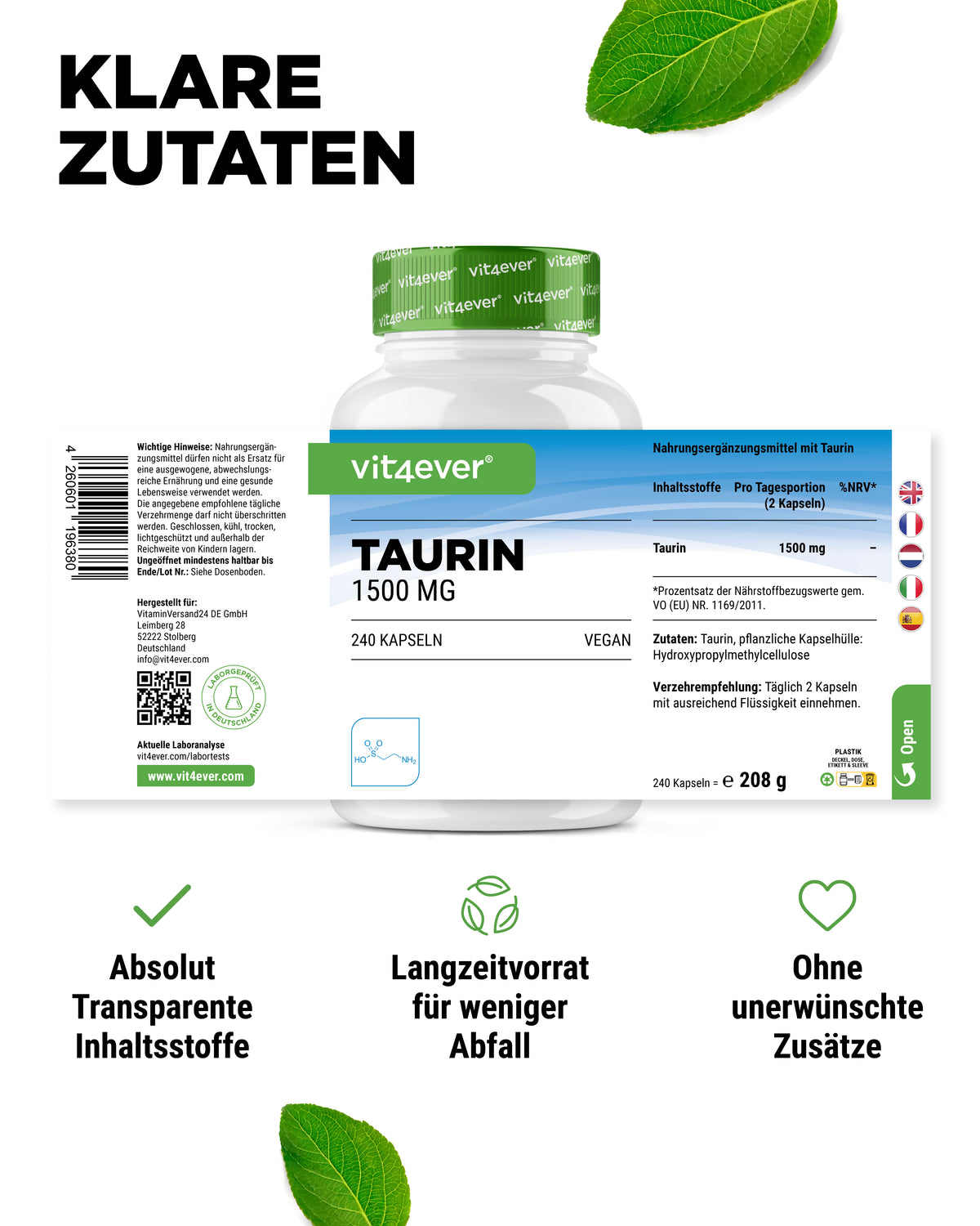 Taurine - 750mg
