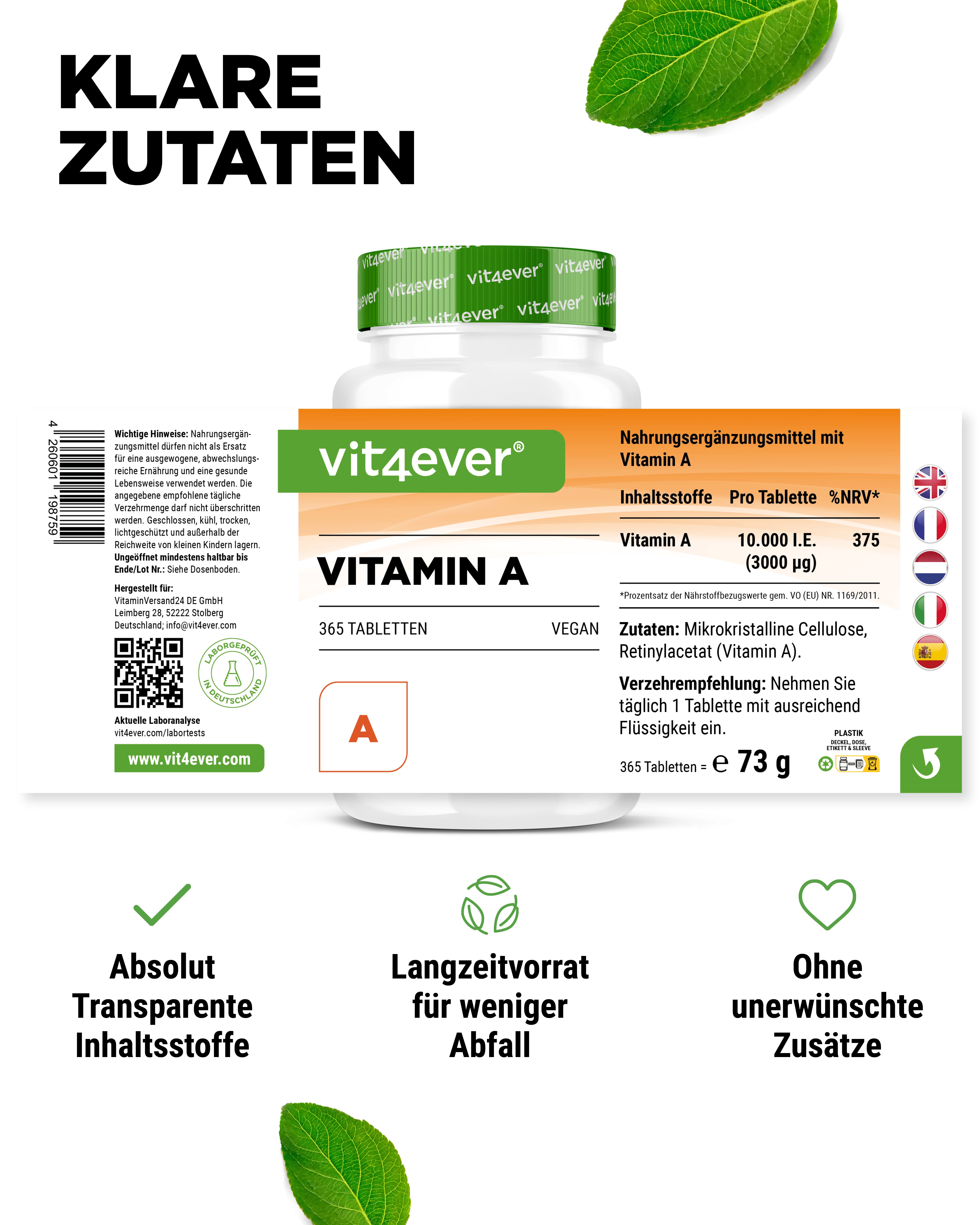 Vitamin A - 10,000 IU