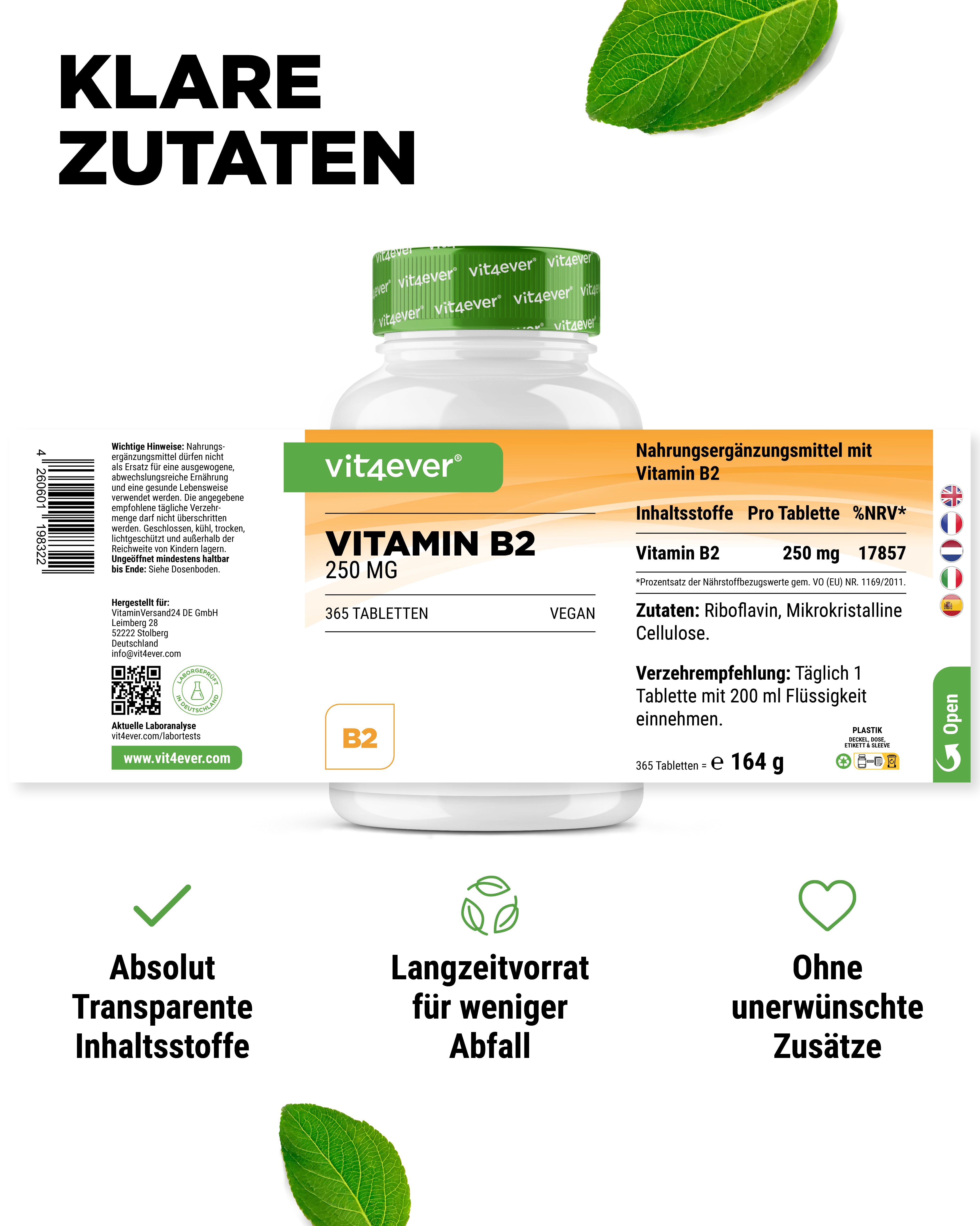 Witamina B2 - 250 mg