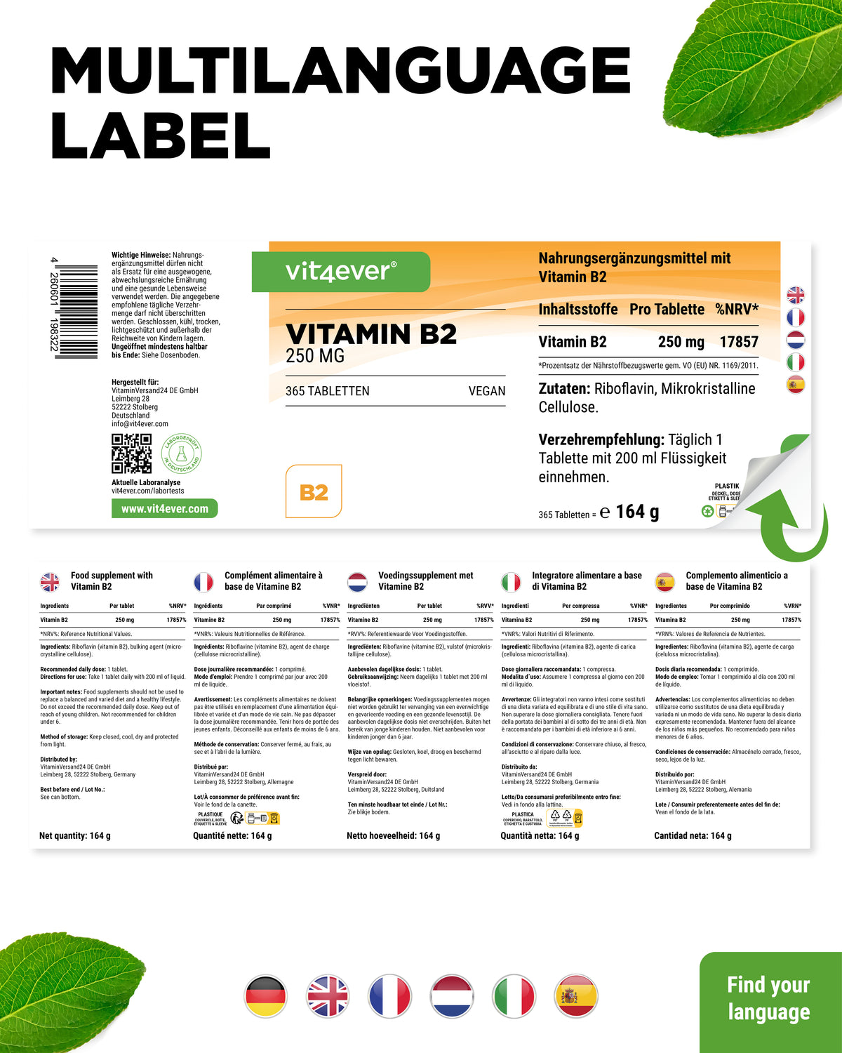 Witamina B2 - 250 mg