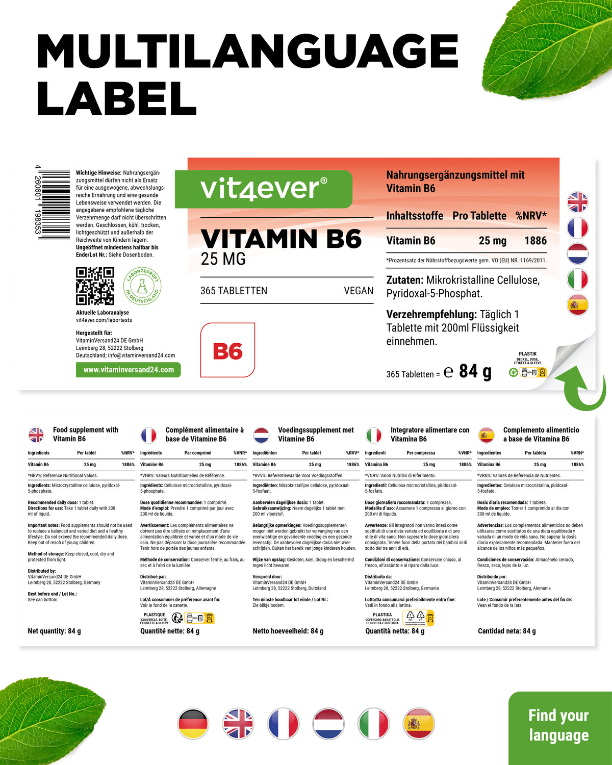 Vitamin B6 P-5-P Bioactive - 25 mg