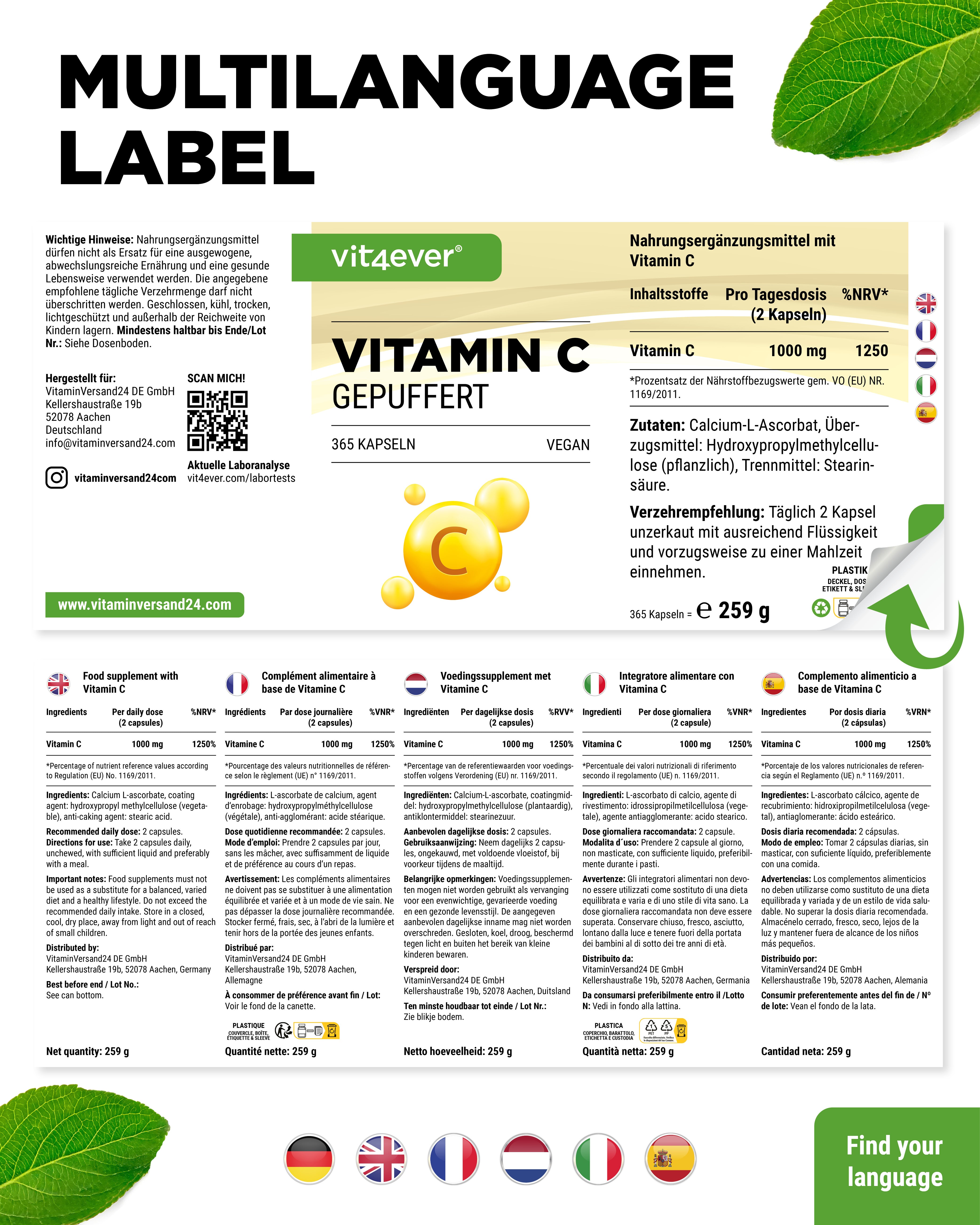 Vitamina C - Ascorbato di calcio