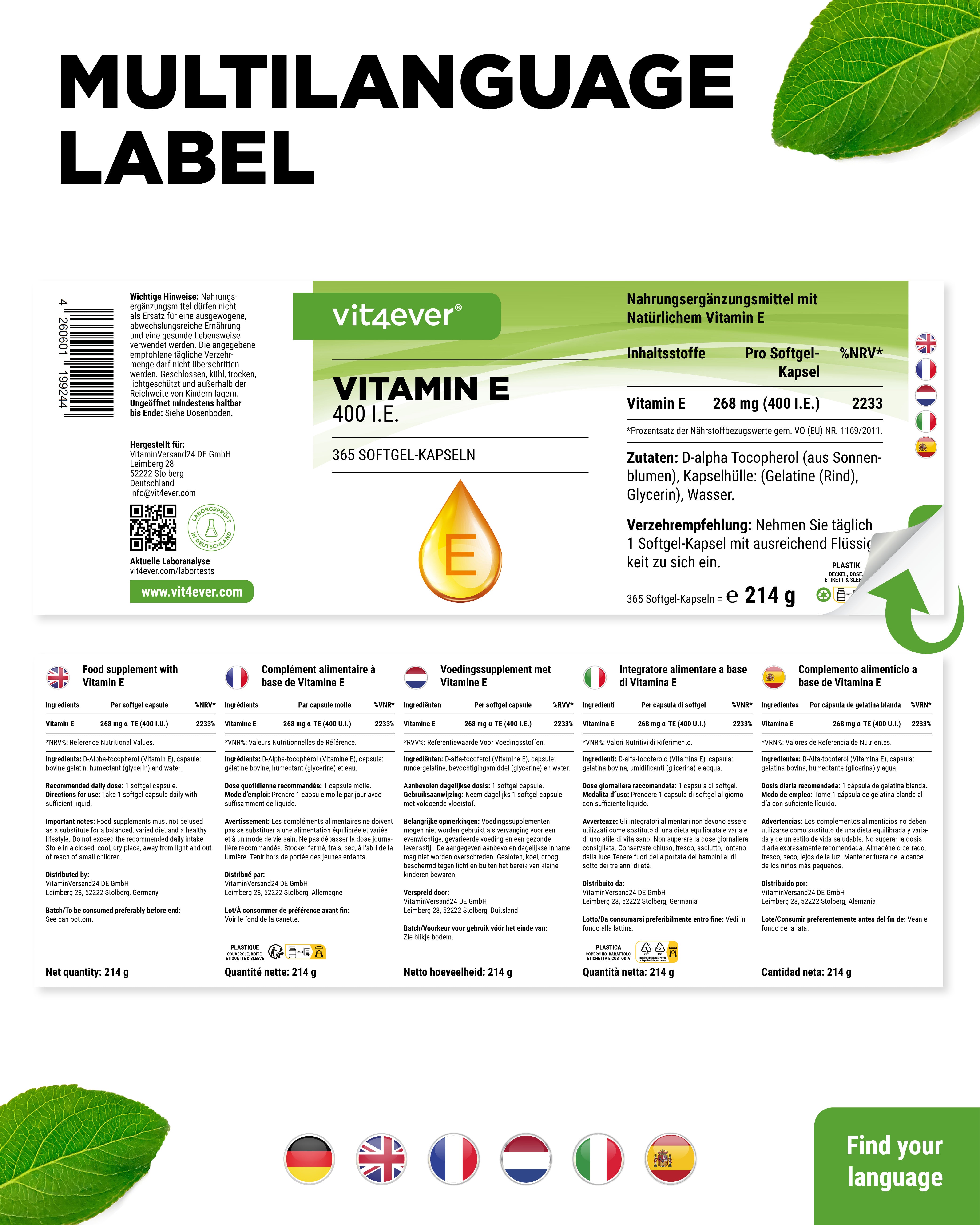 Vitamina E 400 UI softgel