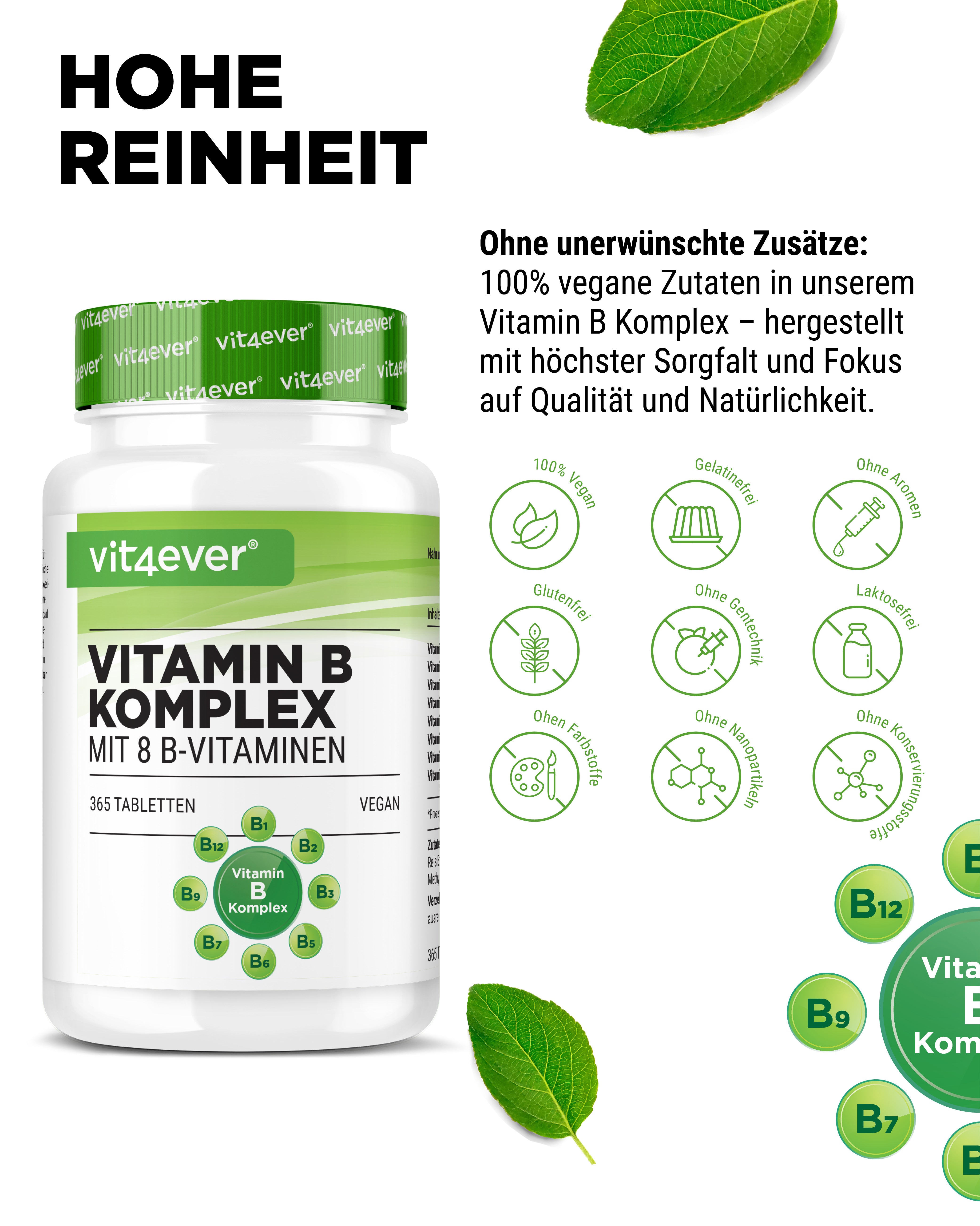 Vitaminen B Complex - 8 B-Vitaminen - 365 tabletten