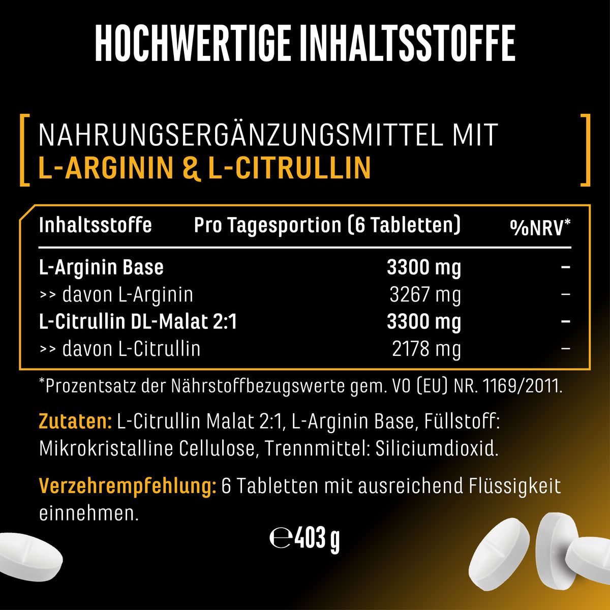 L-Arginina + L-Citrullina Tabs