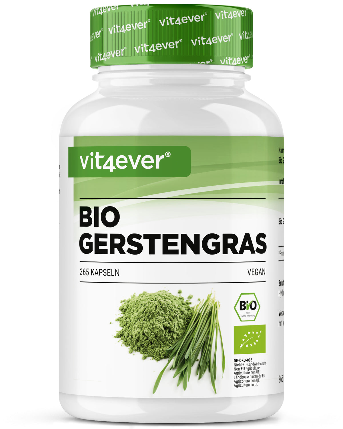 Bio Gerstengras - 365 vegane Kapseln