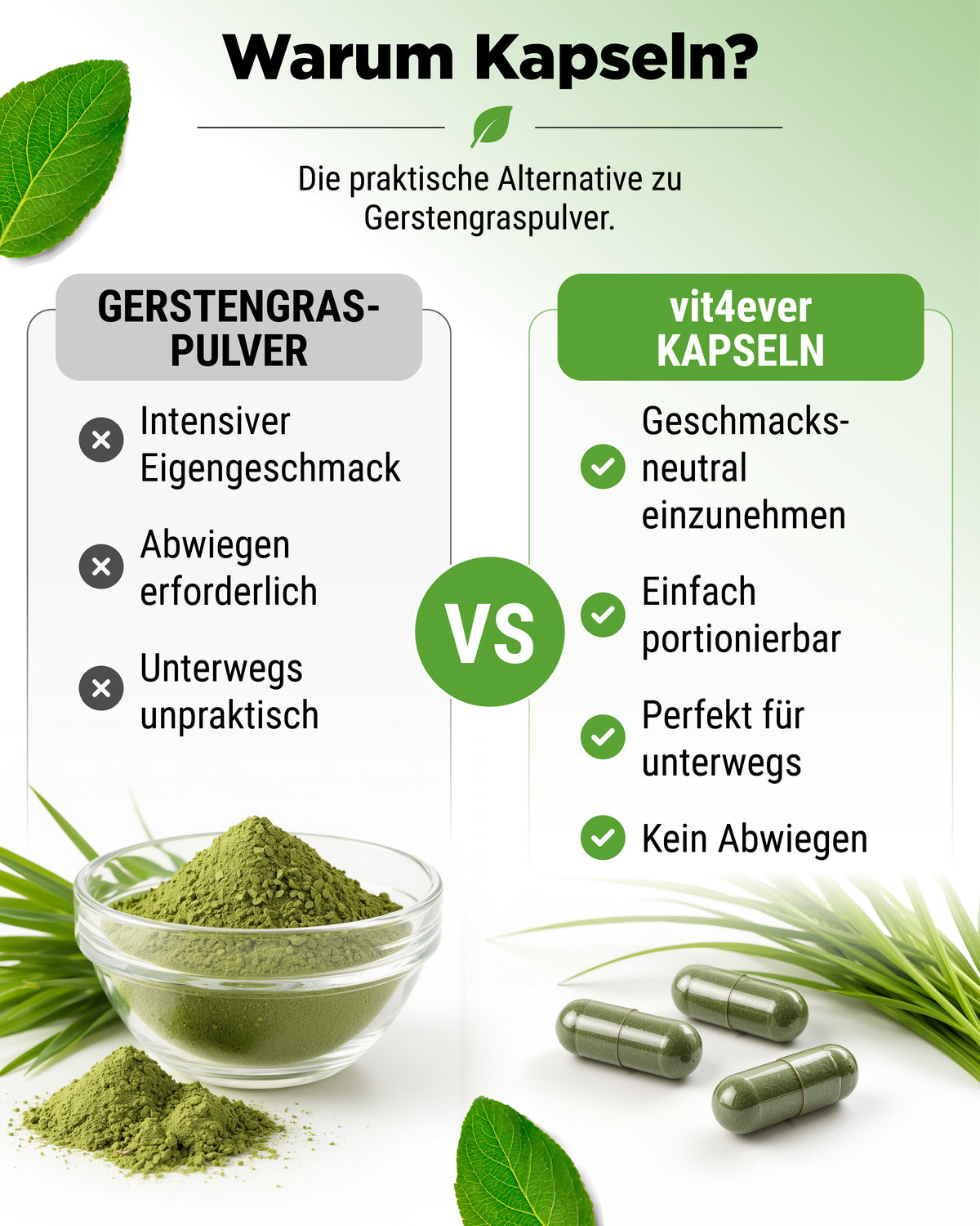 Bio Gerstengras - 365 vegane Kapseln