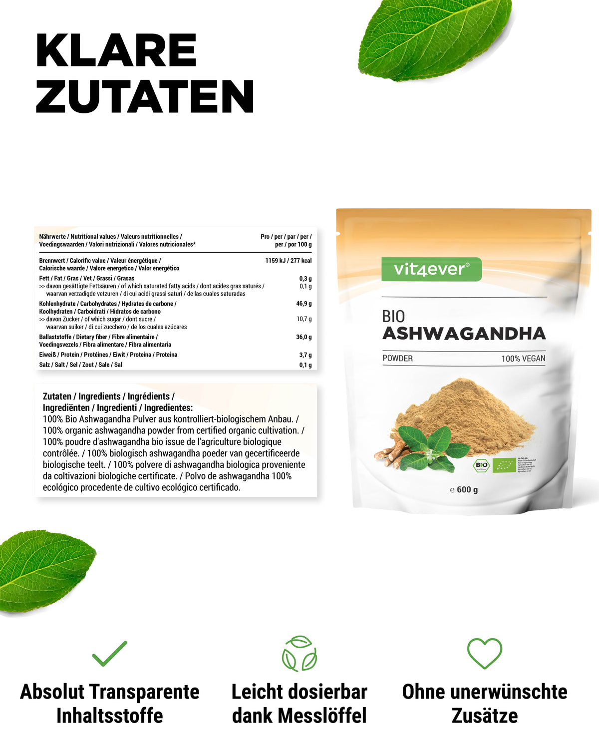 Bio Ashwagandha Pulver