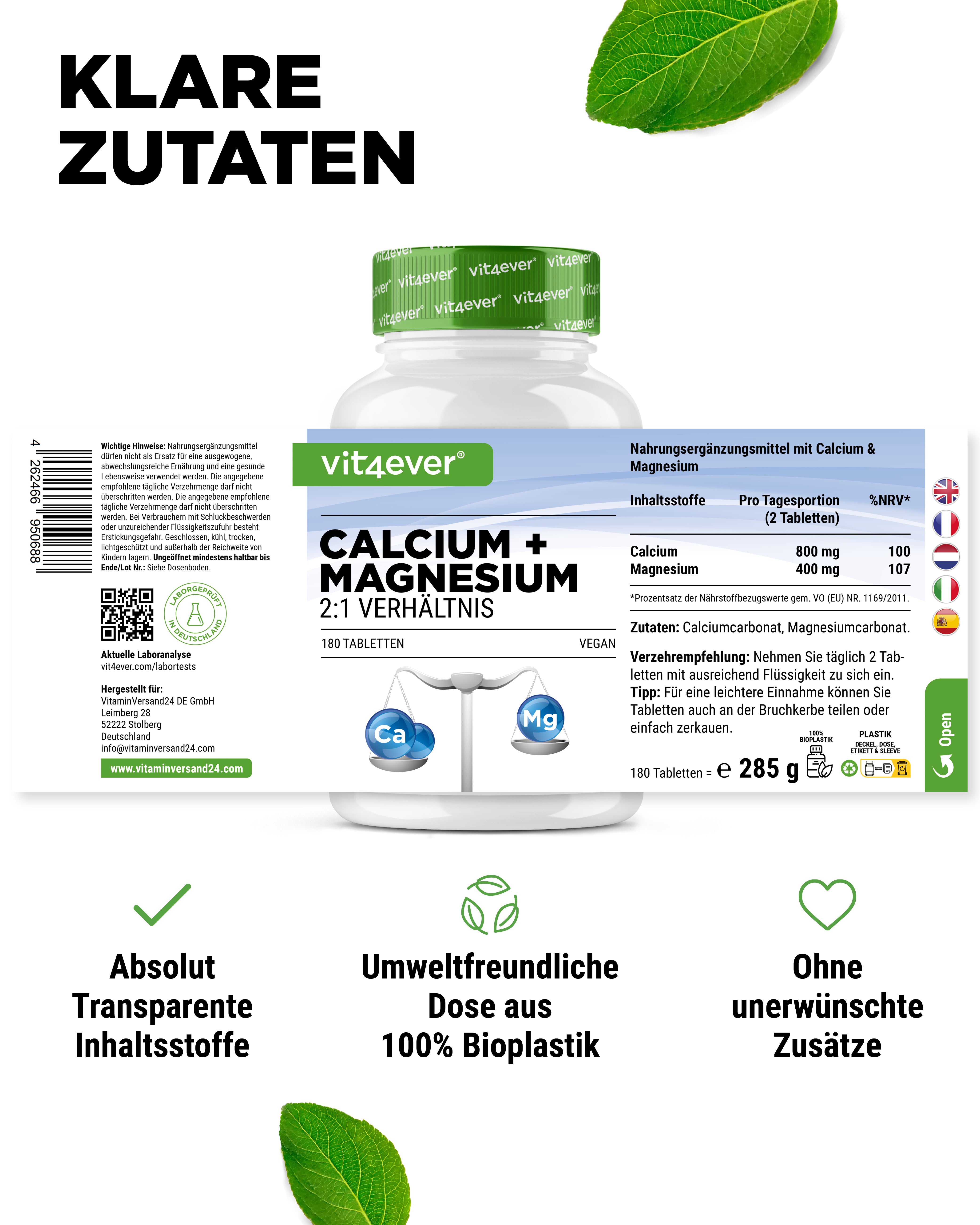 Calcium + Magnesium - 2:1 verhouding