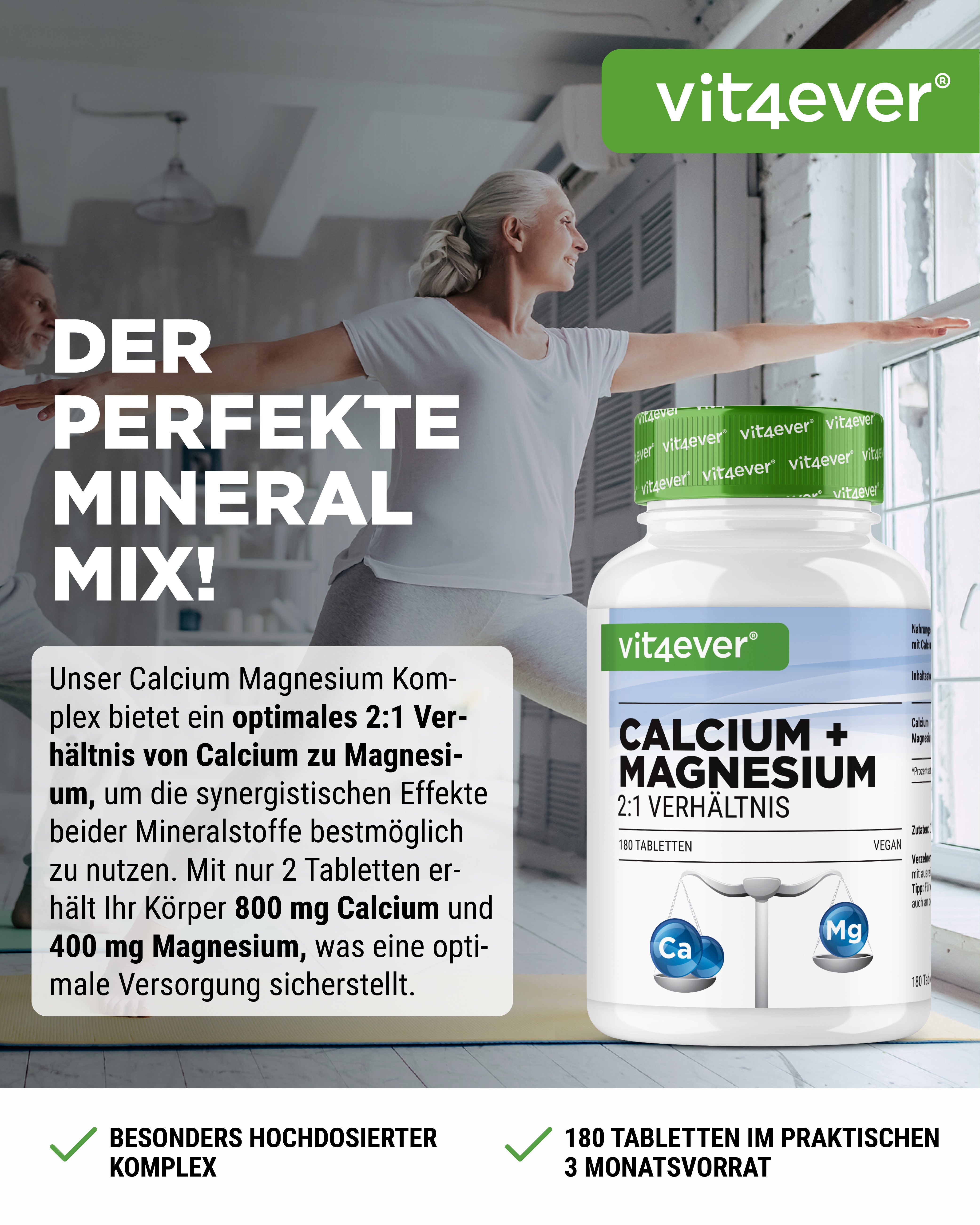 Calcium + Magnesium - 2:1 verhouding