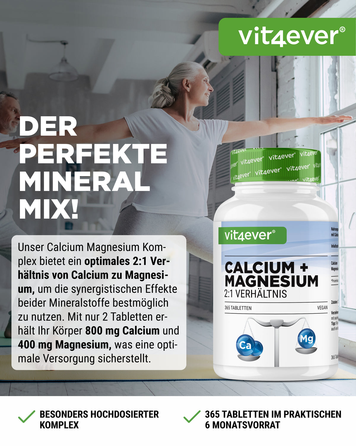 Calcium + Magnesium - 2:1 verhouding