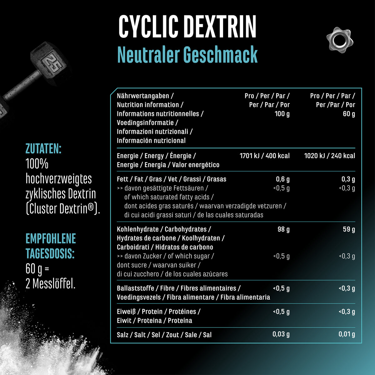 Cyclic - Cluster Dextrin - 1000 g