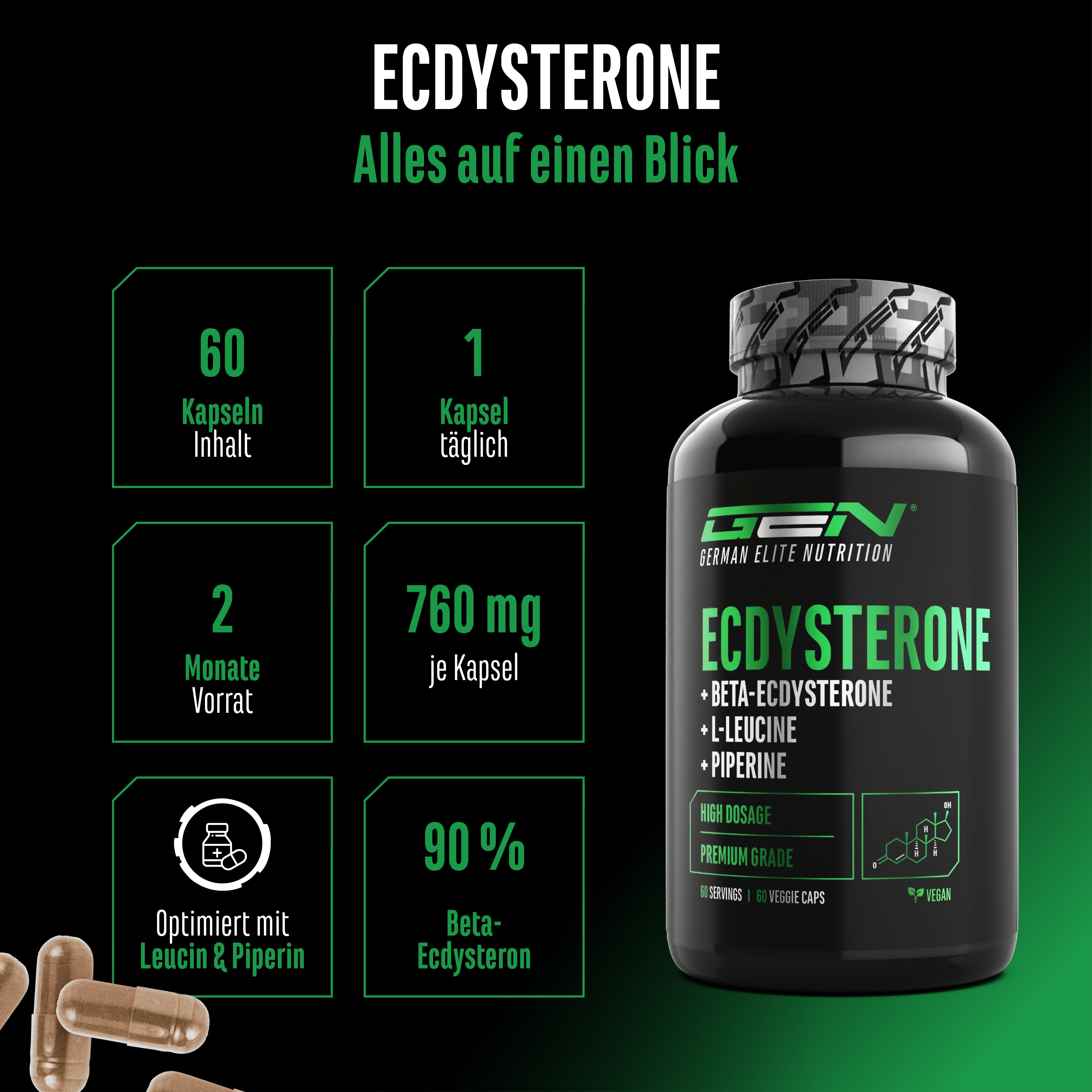 Ecdysteron - 450 mg, 60 Kapseln