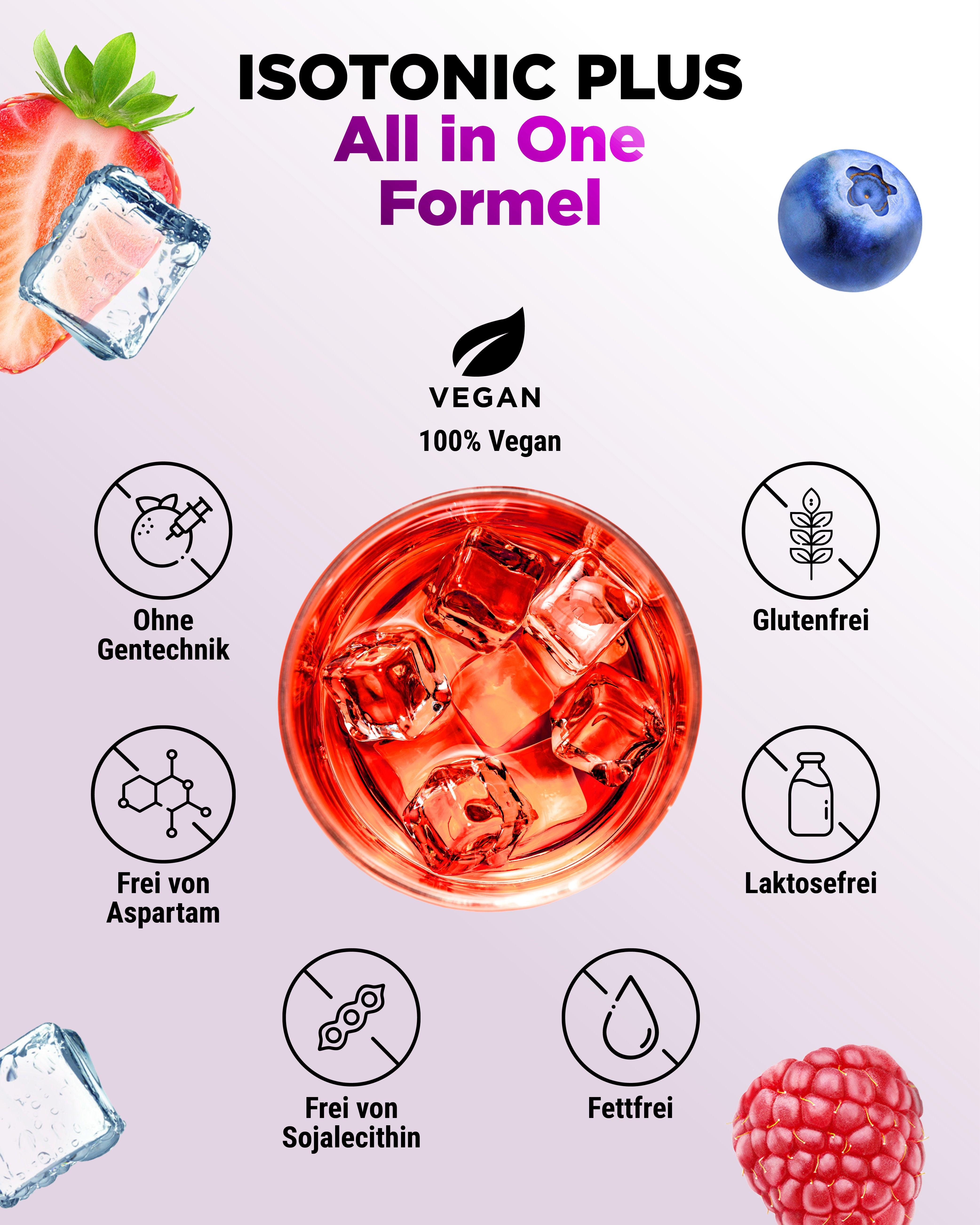Isotonic Plus - mix di frutti di bosco, 1050 g