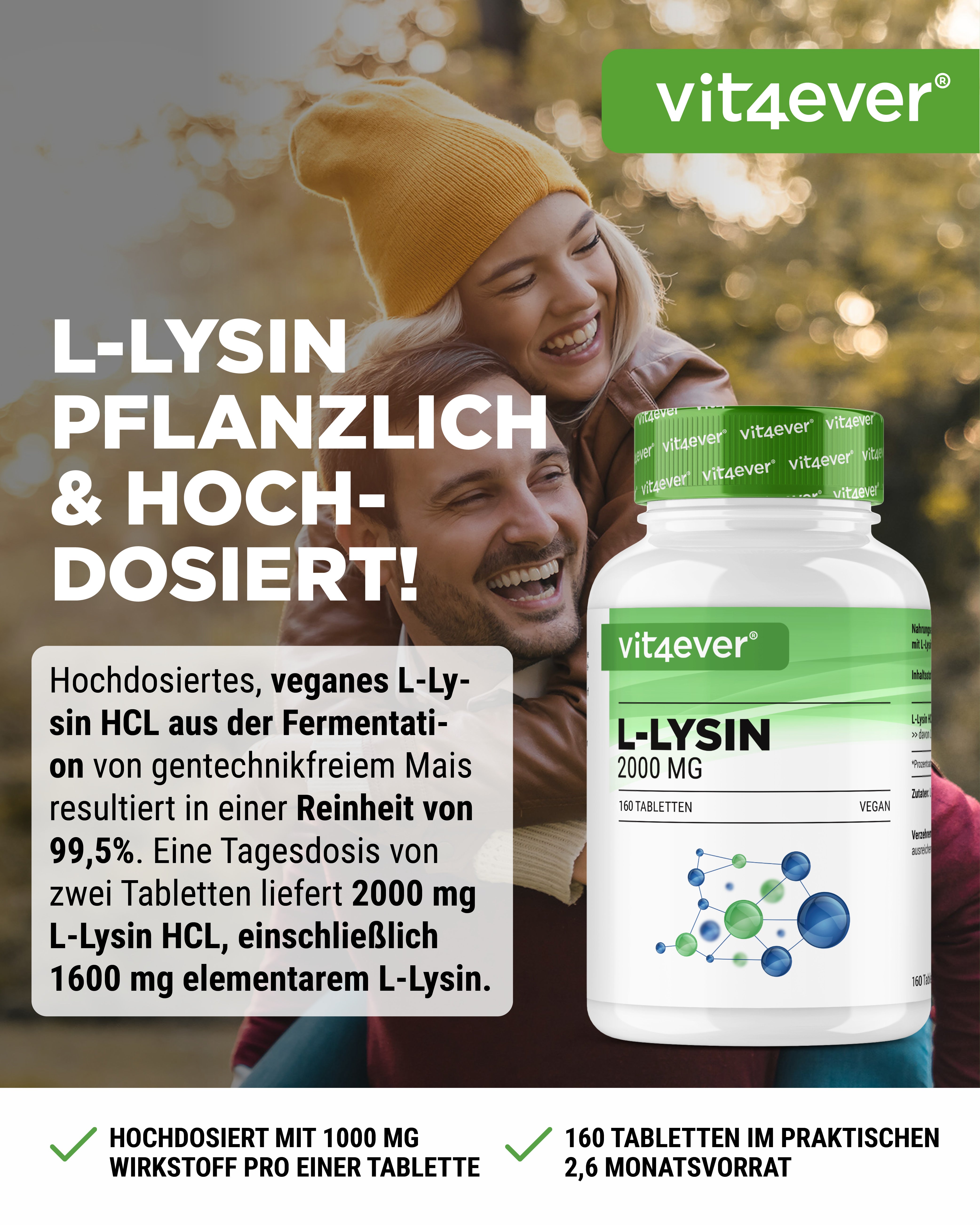 L-Lisina 1000 mg ad alto dosaggio