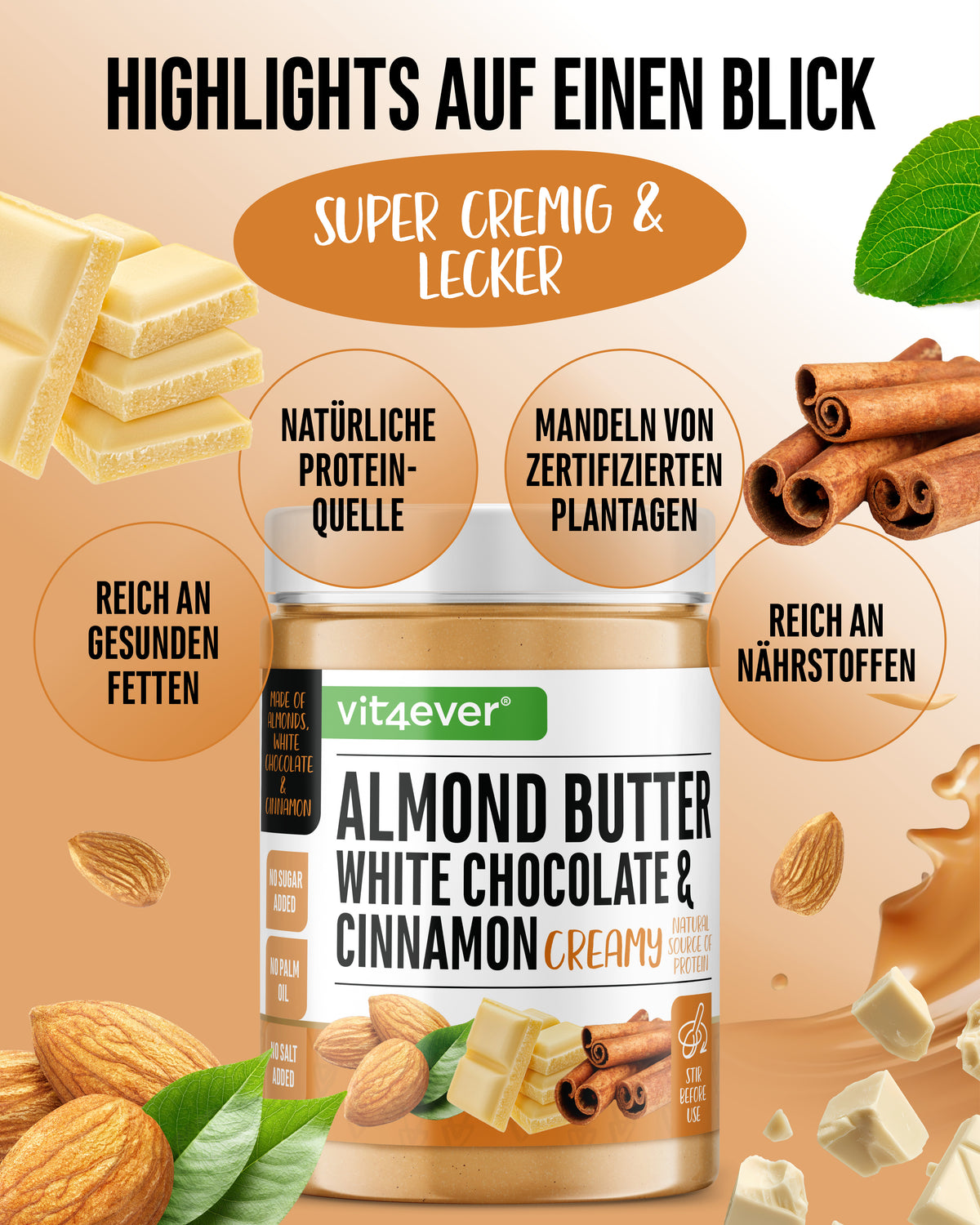 Almond Butter - White Chocolate & Cinnamon 1000g