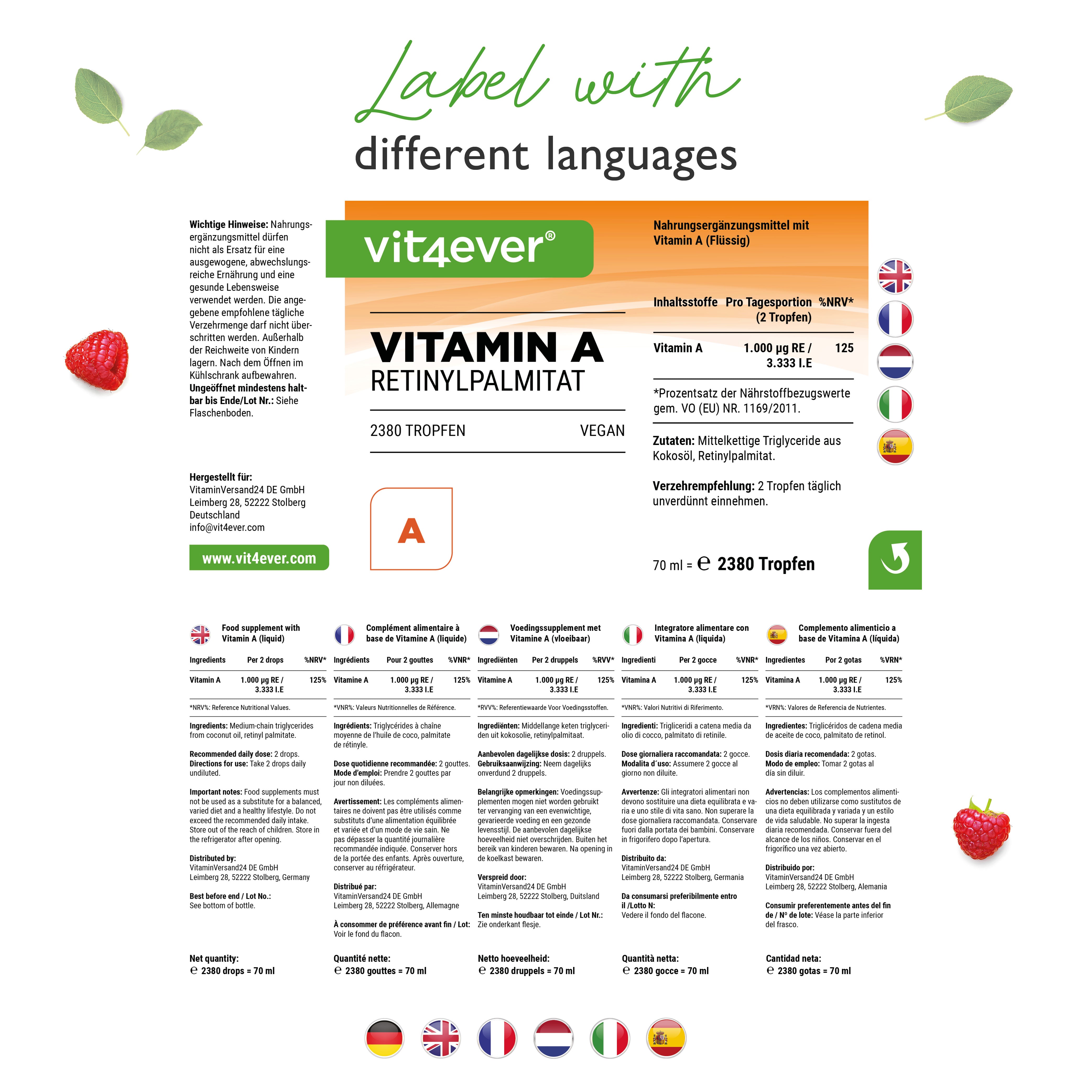 Vitamin A Tropfen - 500 mcg