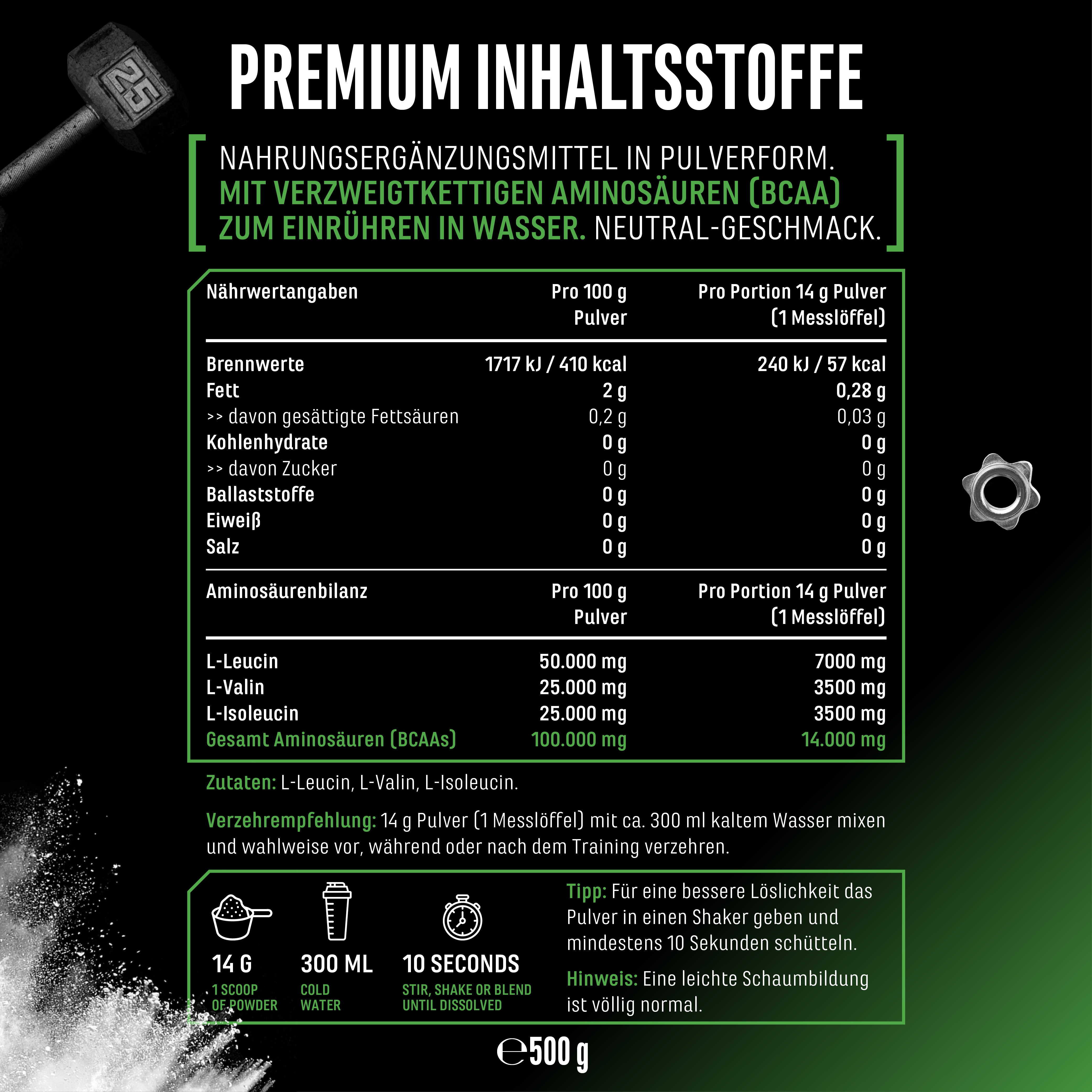 GEN BCAA 2:1:1 Proszek - Neutralny, 500 g