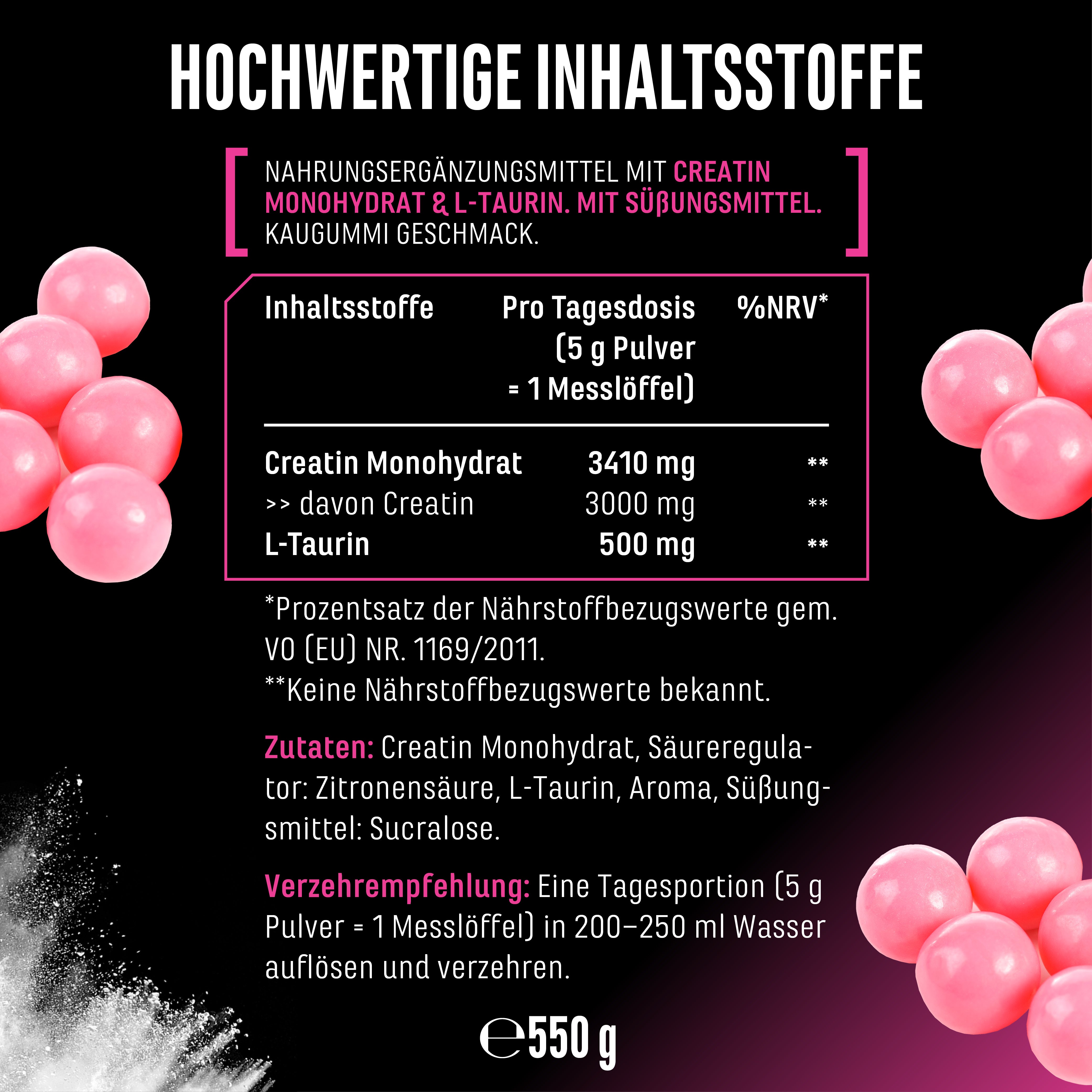 Kreatyna - Truskawka, 550 g