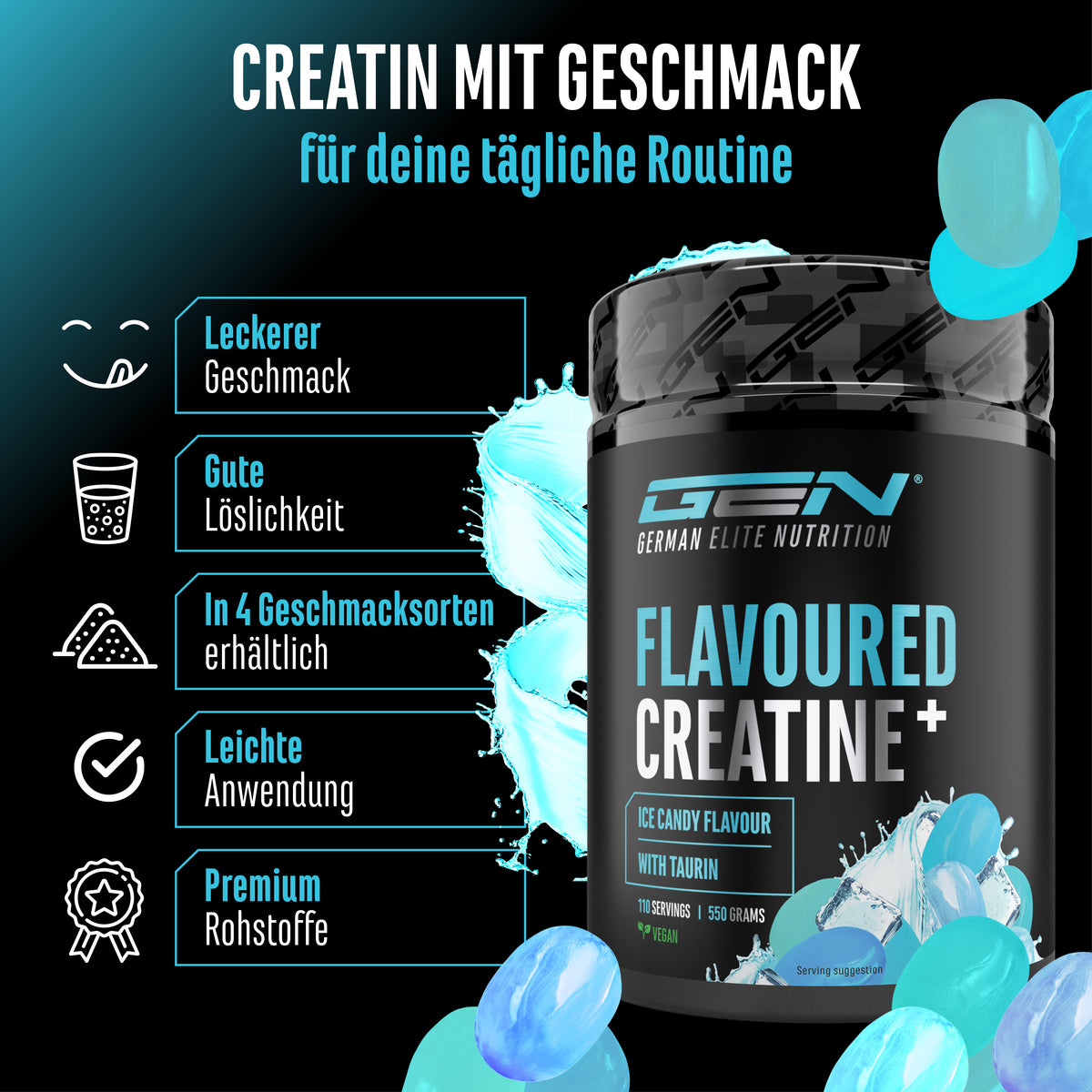 Kreatyna - Truskawka, 550 g