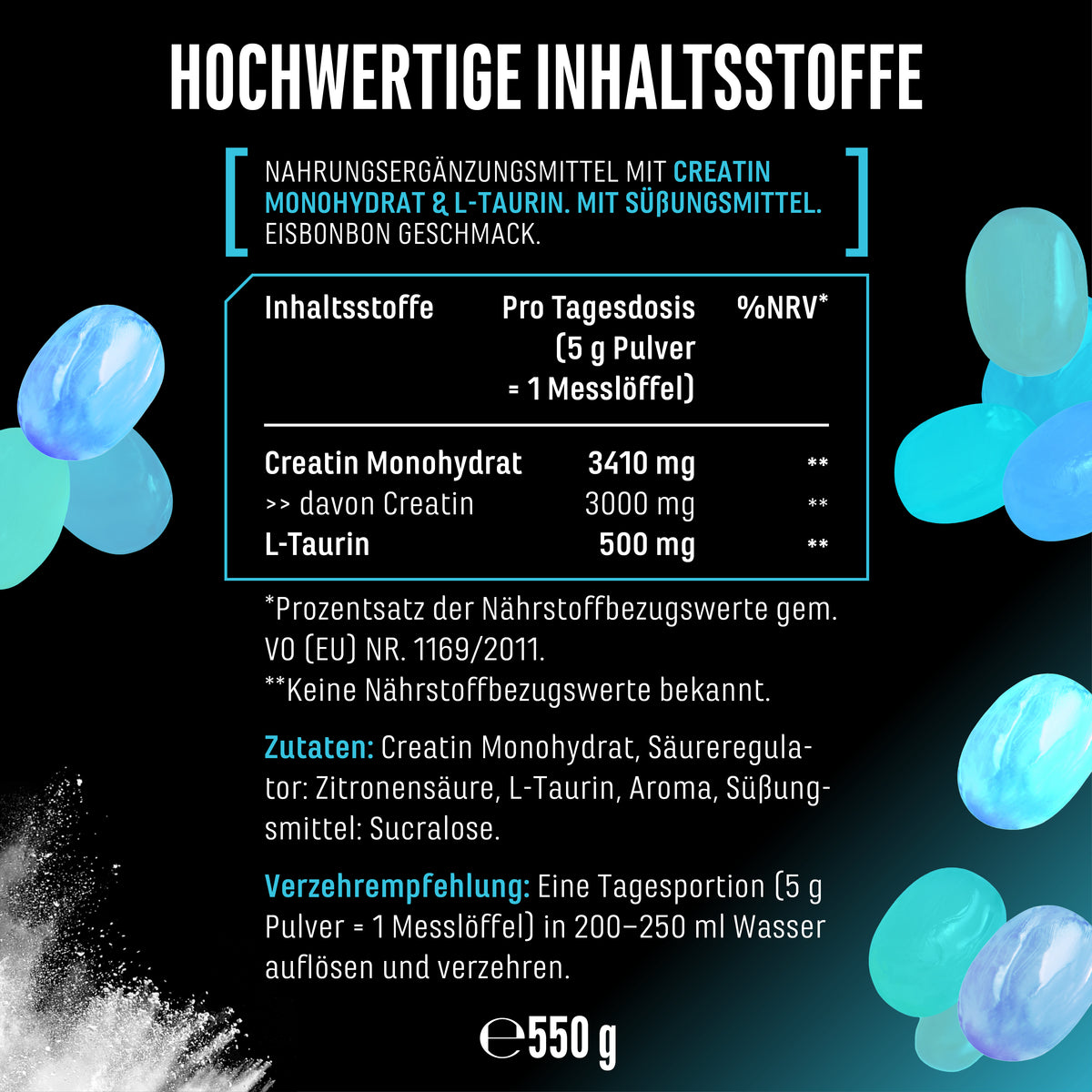Kreatyna - Truskawka, 550 g