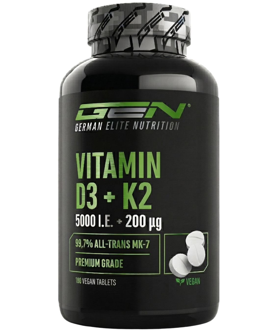 Vitamin D3 5.000 I.E + K2 200 mcg vegan