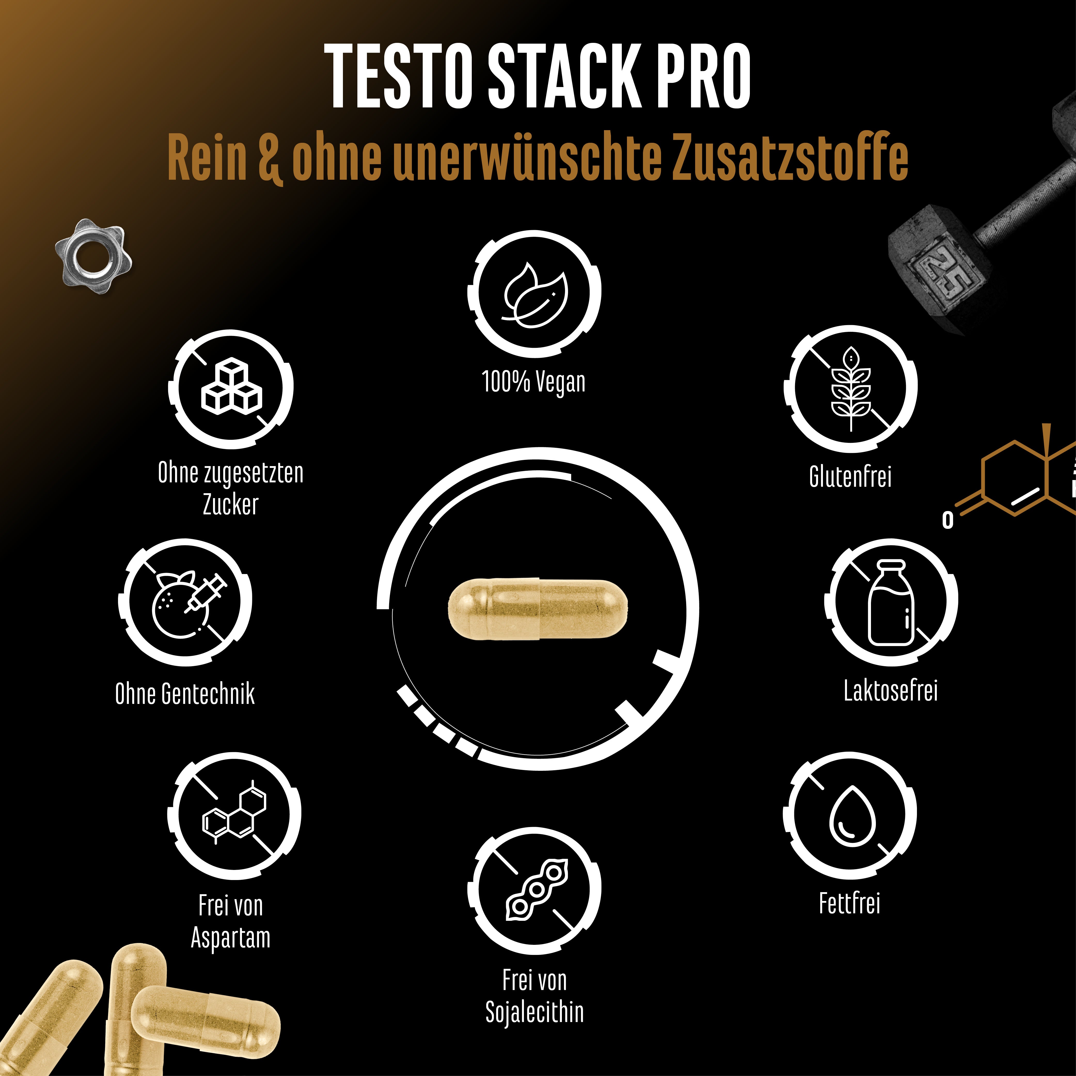 Testo Stack Pro, 180 capsule