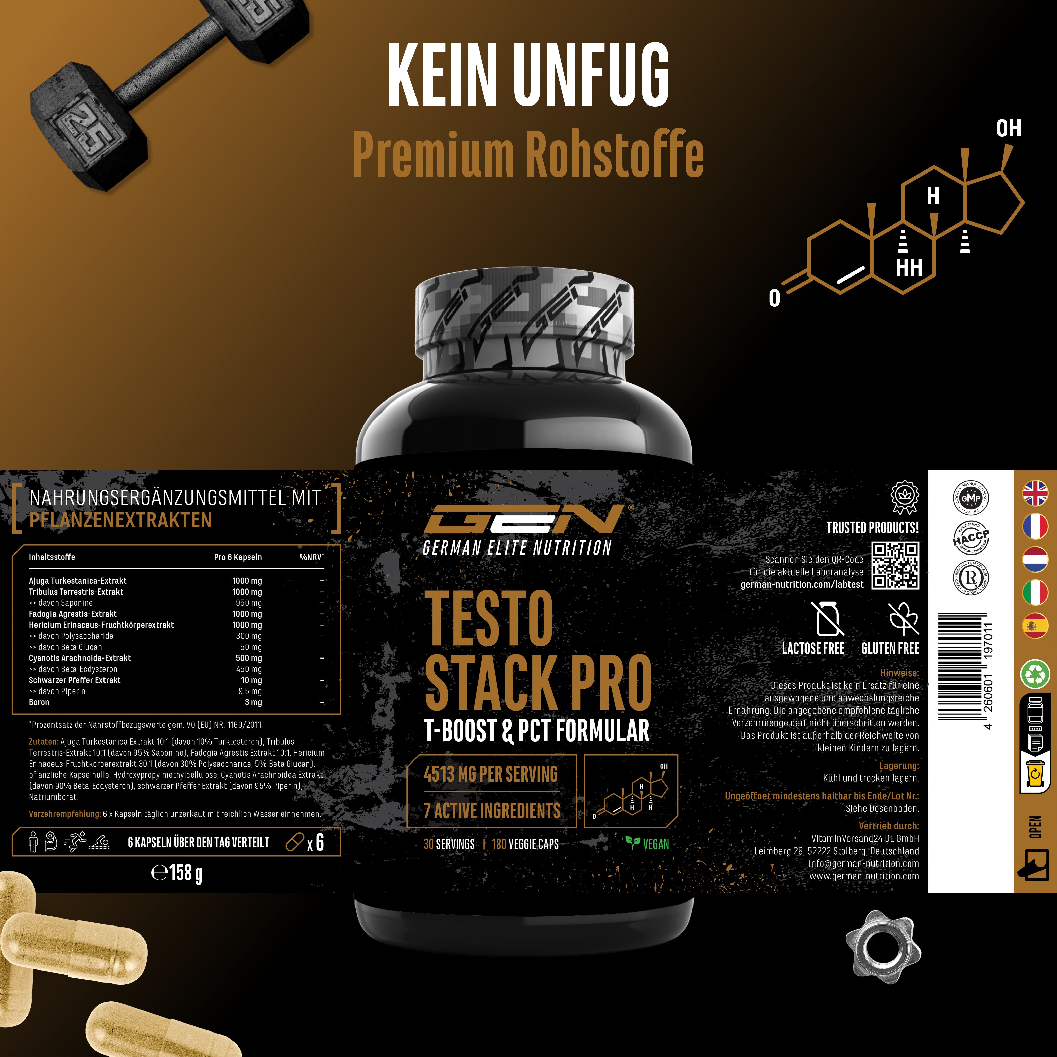 Testo Stack Pro, 180 capsule