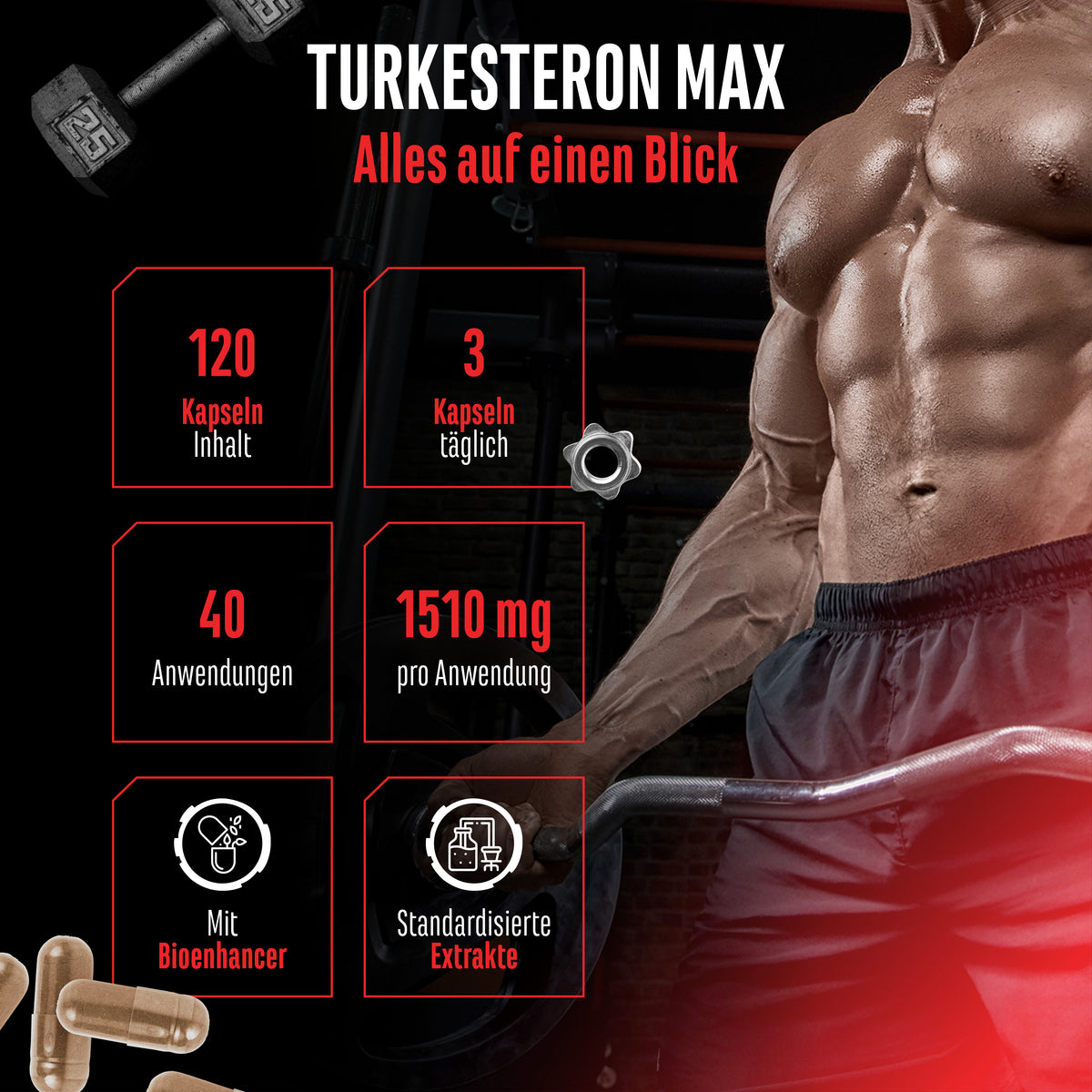Turkesterone Max, 120 capsule