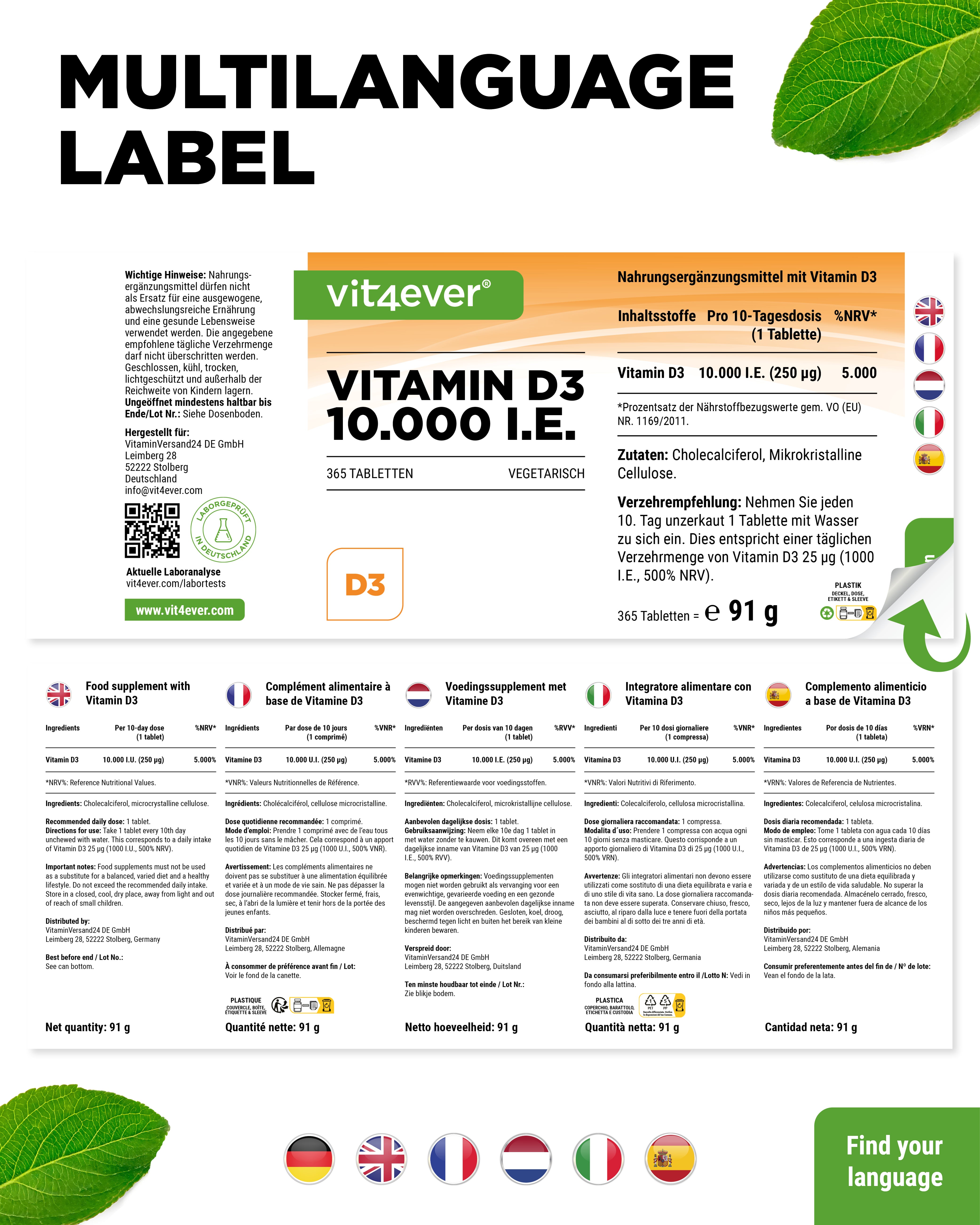 Witamina D3 Depot 10.000 I.E