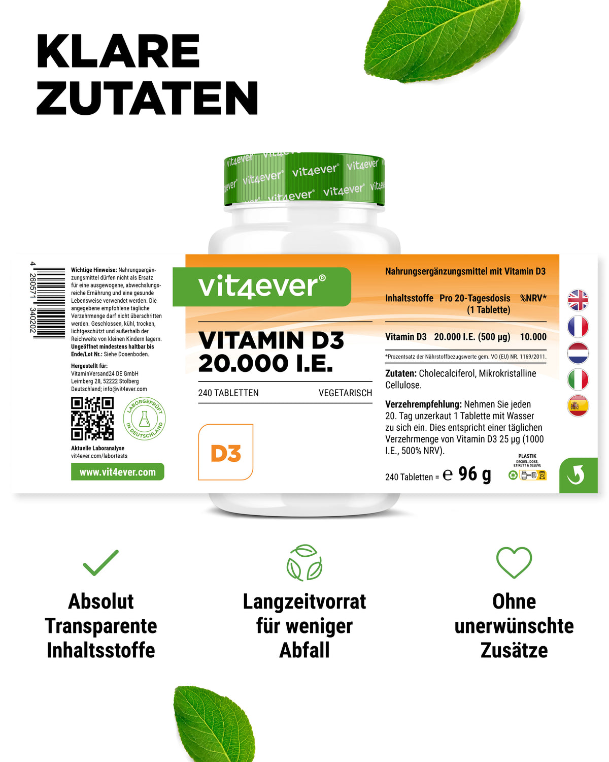 Vitamin D3 Depot 20.000 I.E.