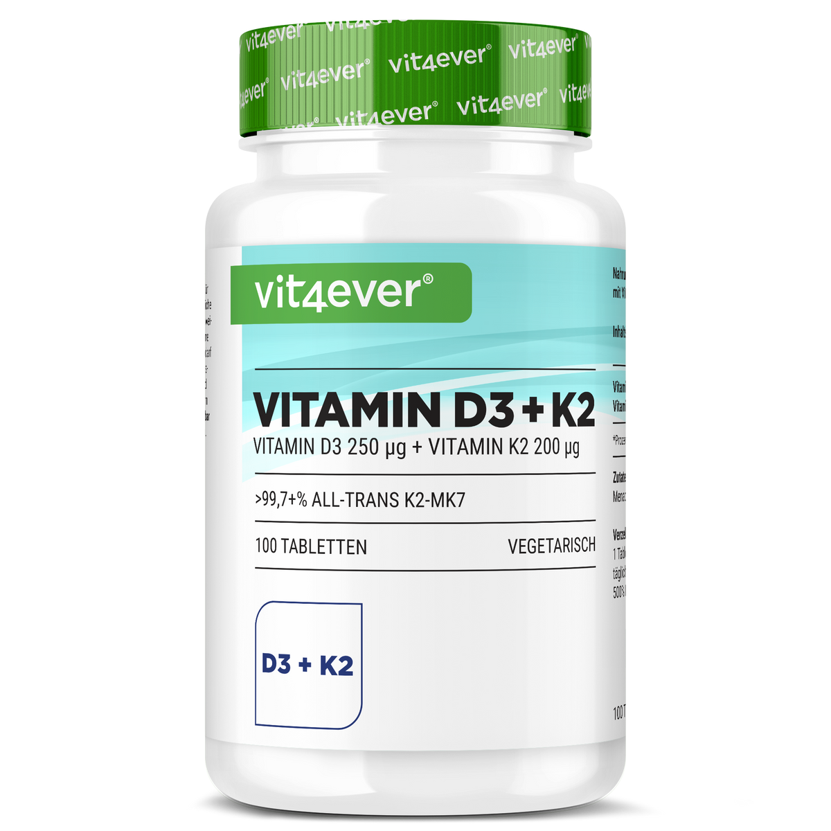 Vitamin D3 10.000 I.E. + Vitamin K2 200 mcg