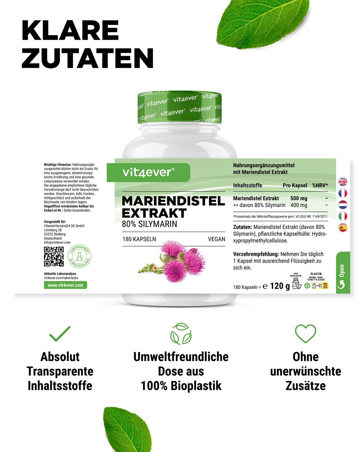 Milk Thistle Extract - 500mg - 80% Silymarin