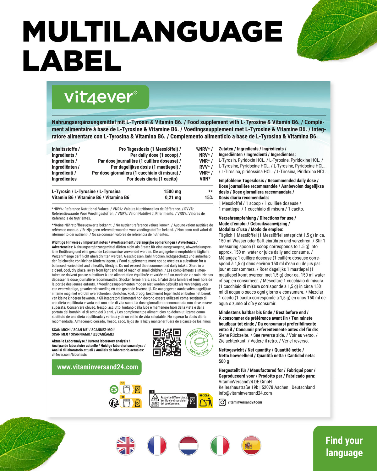 L-Tyrosin Pulver