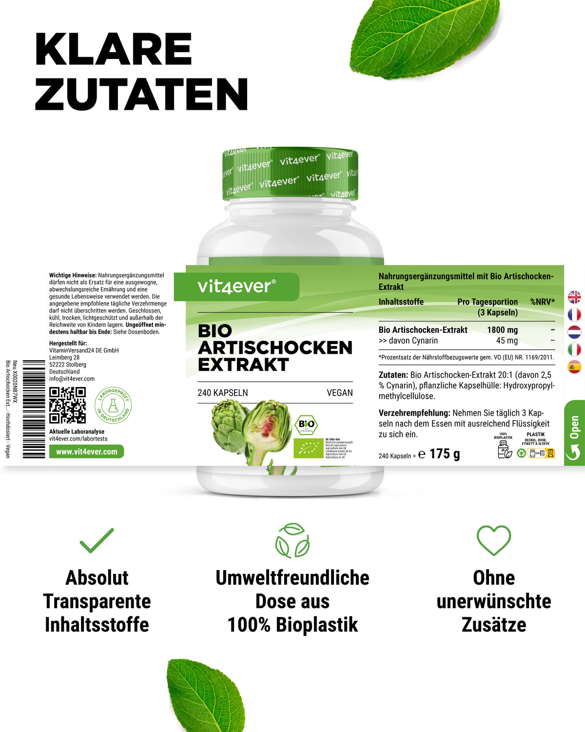 Bio Artischocken Extrakt - 2,5% Cynarin