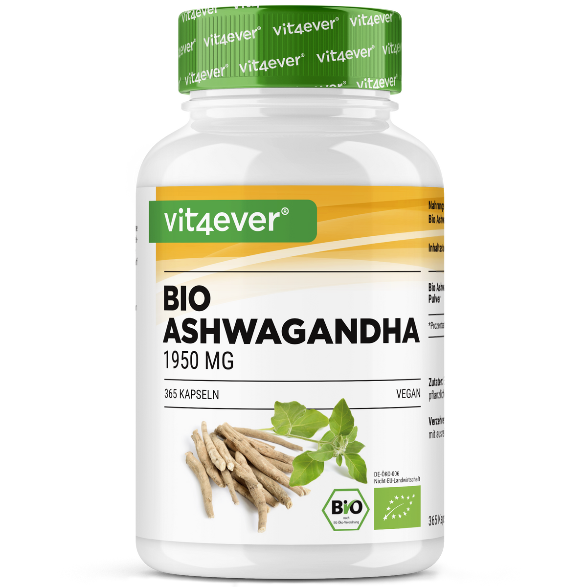 Bio Ashwagandha - 365 Kapseln