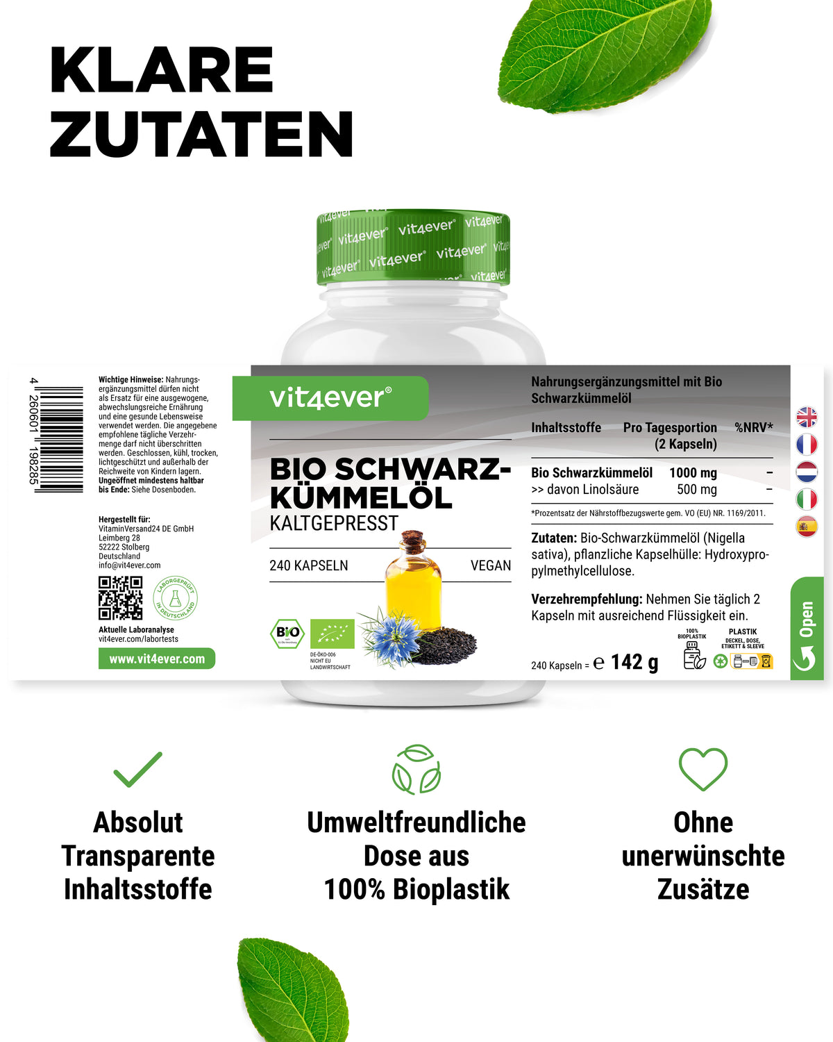 Bio Schwarzkümmelöl