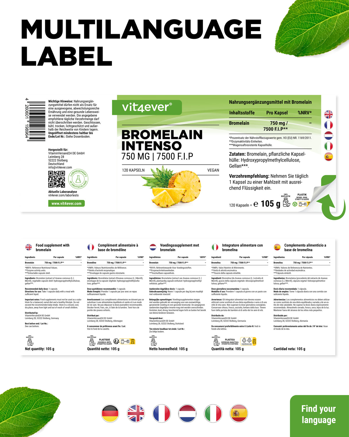 Bromelina - 7.500 F.I.P