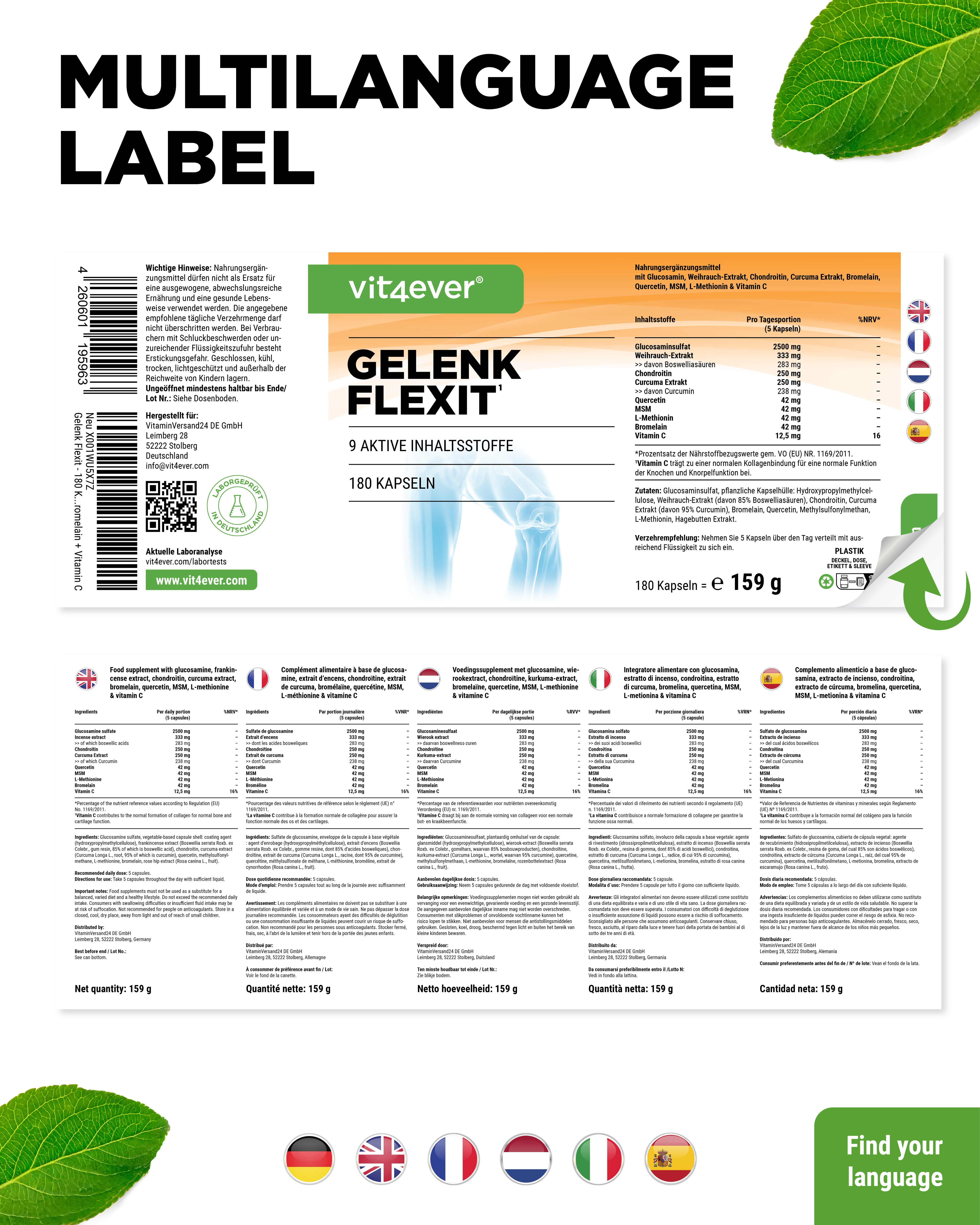 Gelenk Flexit - 9 principios activos