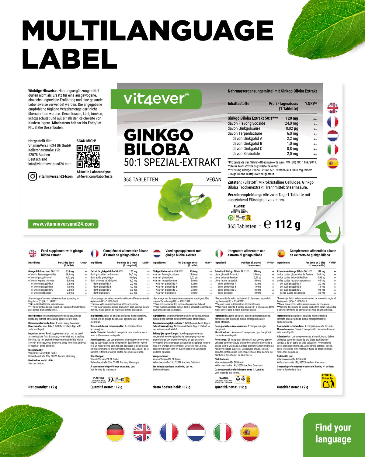Extrait de Ginkgo biloba