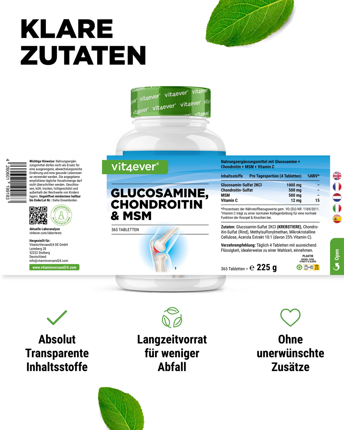 Glukozamina, Chondroityna i MSM
