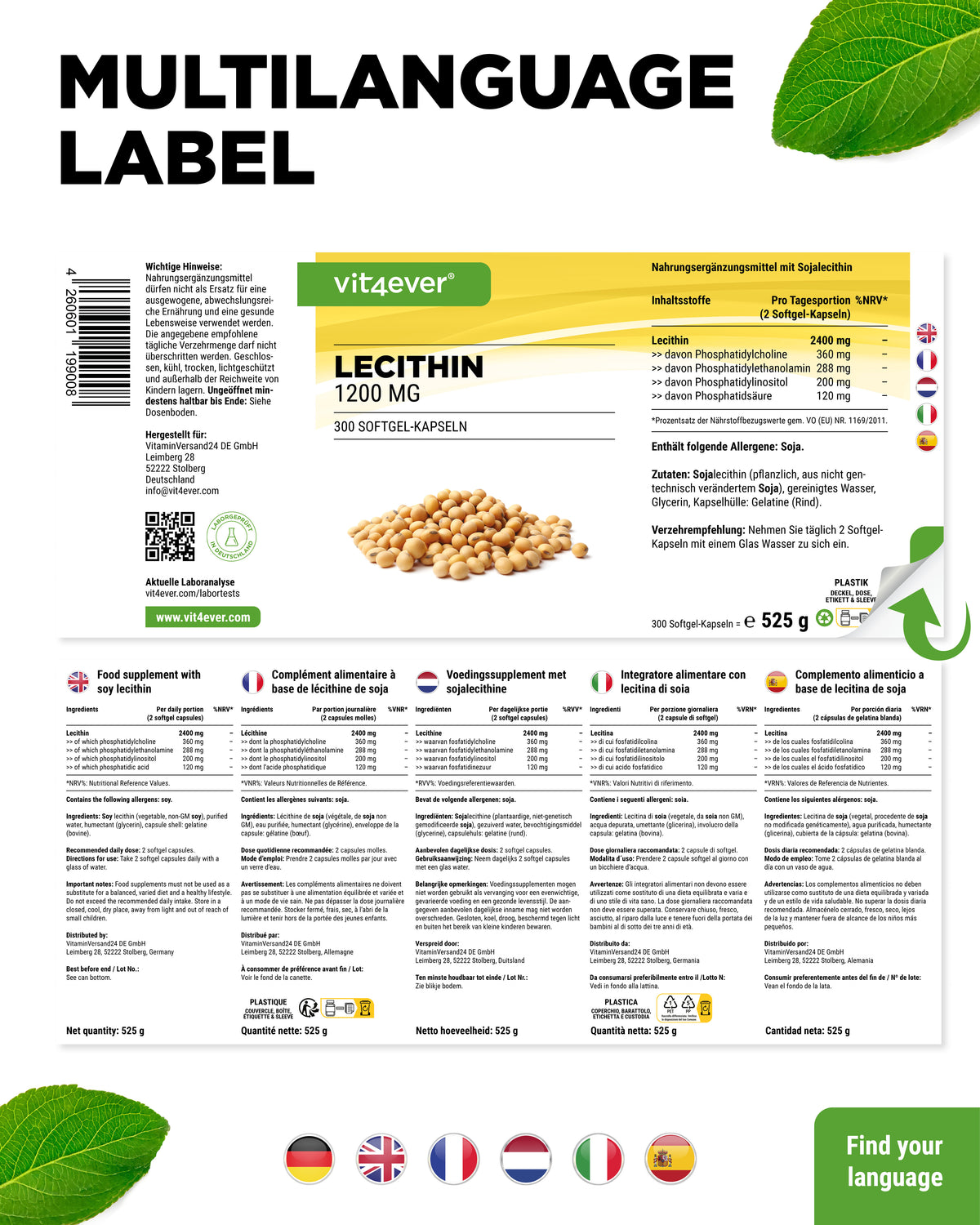 Lecithin - 1200 mg