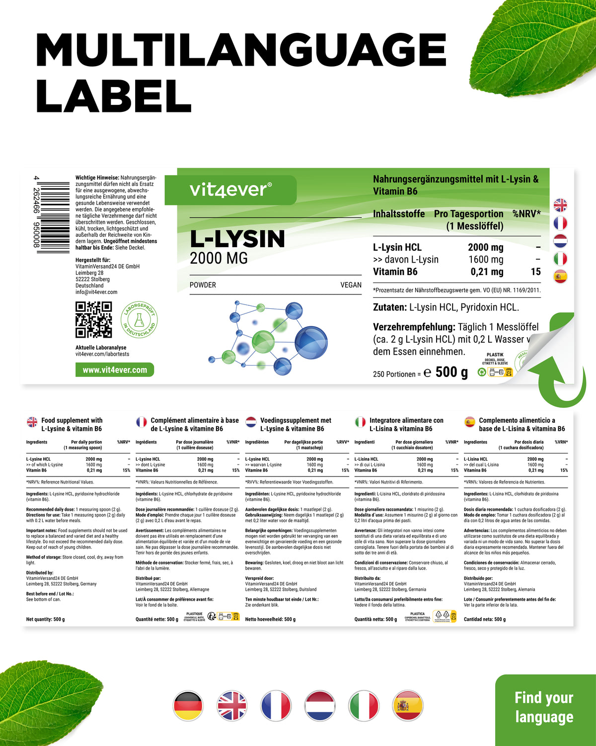 L-Lysin HCL Pulver