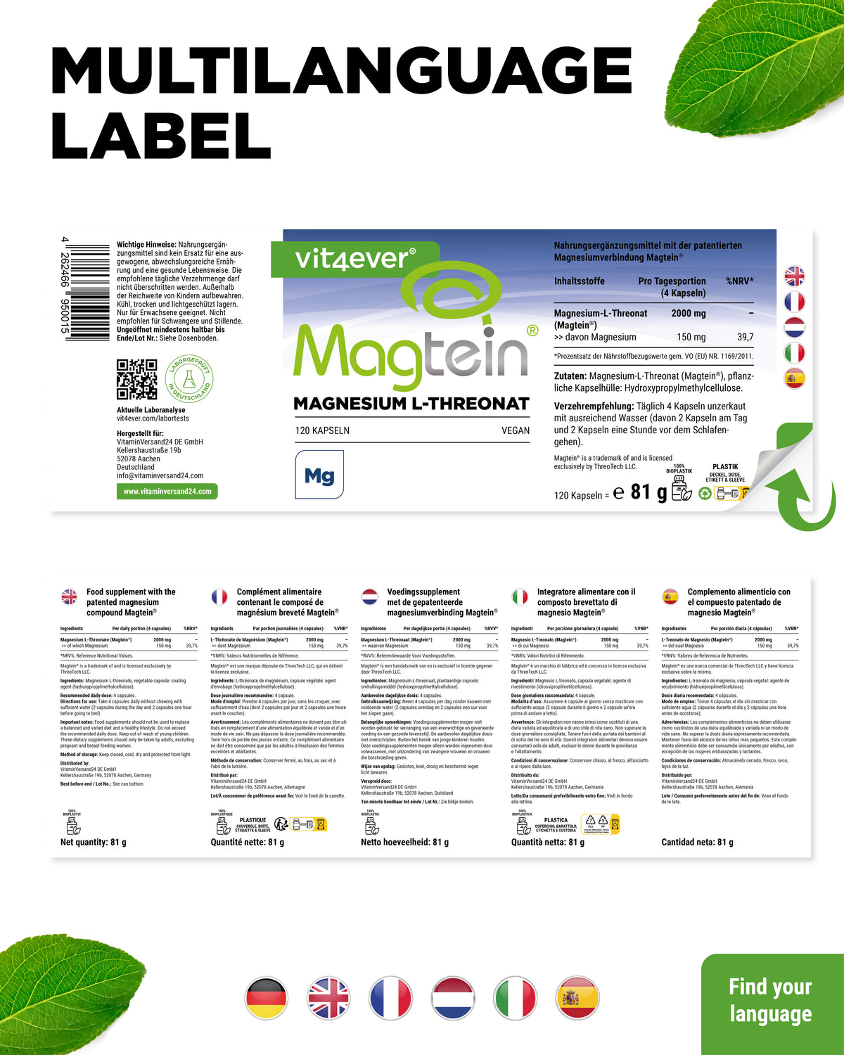 Magnesium - Magtein - L-Threonate