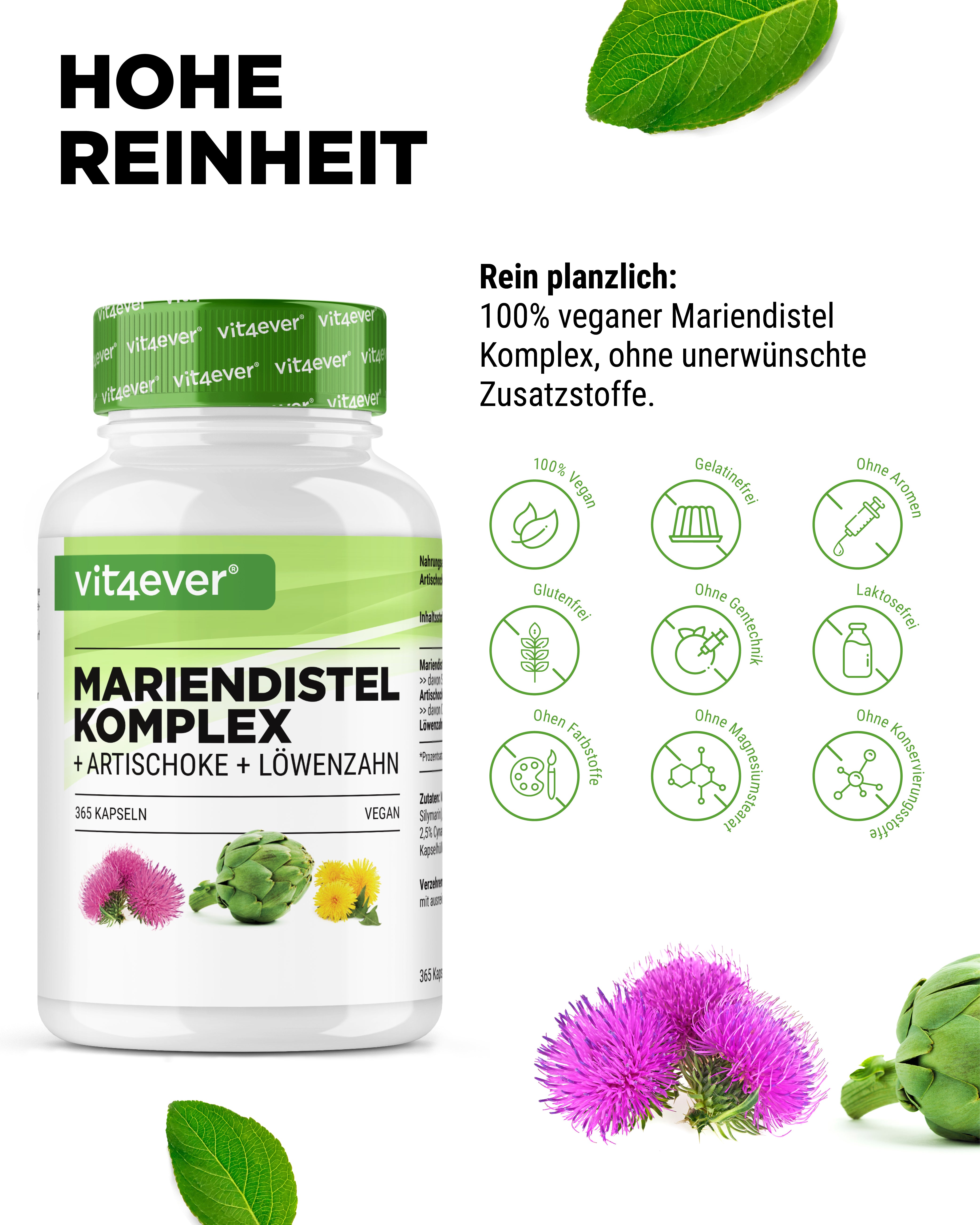 Kompleks Ostropest Karczoch Mlecz - 365 Kapsułek