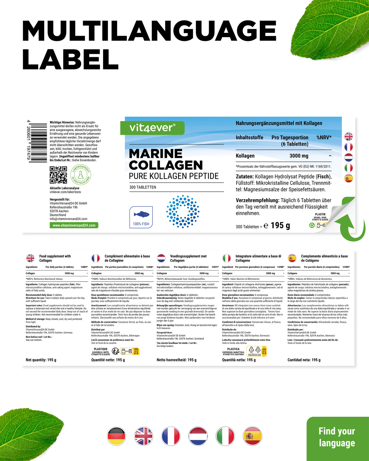Marine Kollagen - Tabletten