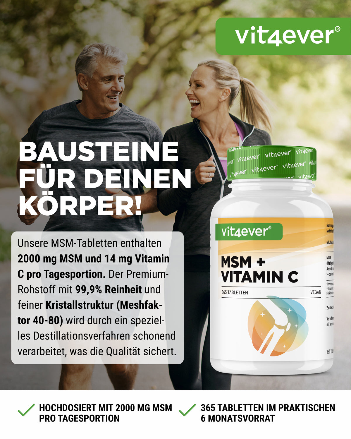 MSM + Vitamin C  - 1000mg