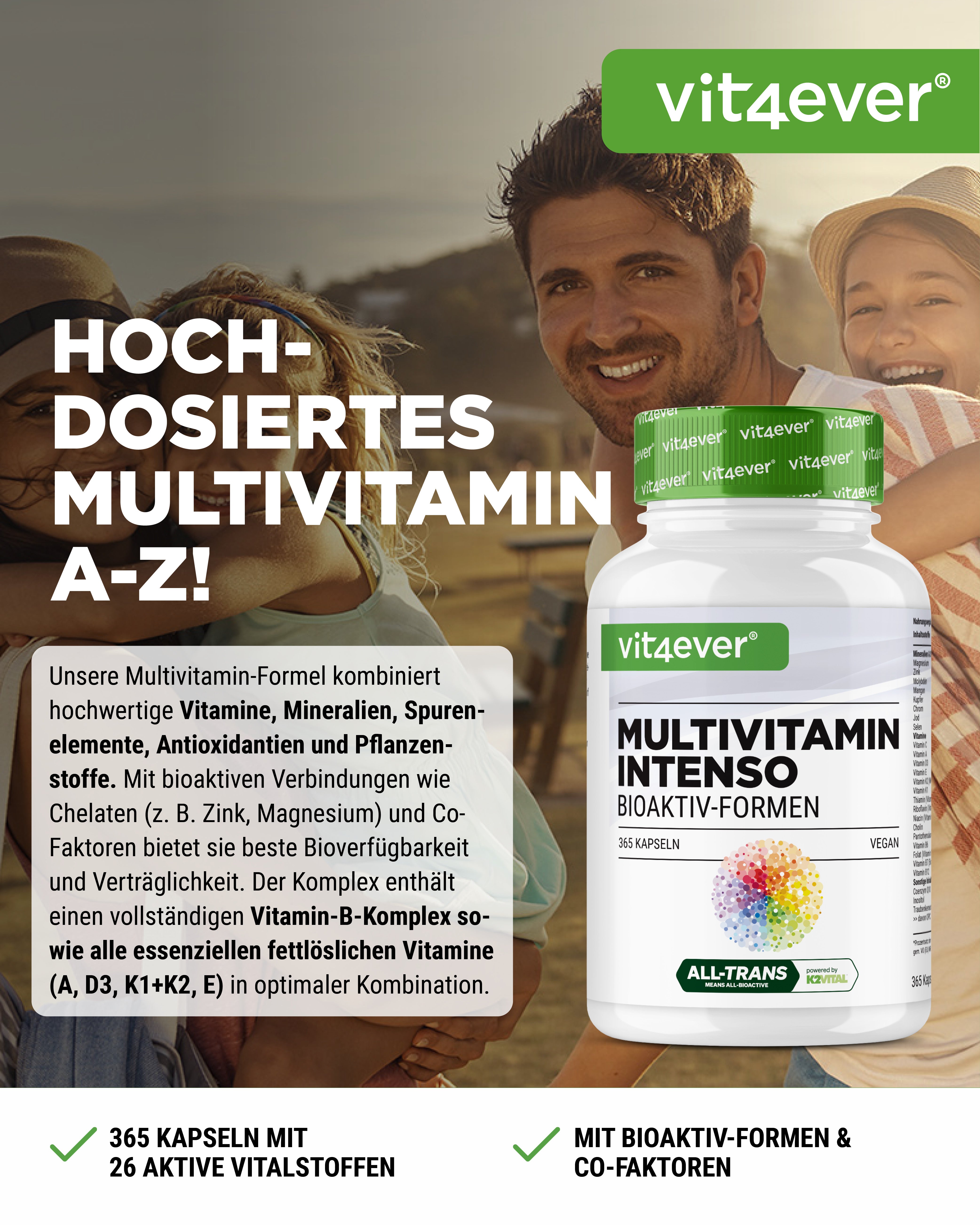 Premium Multivitamin Intenso - 365 Kapseln