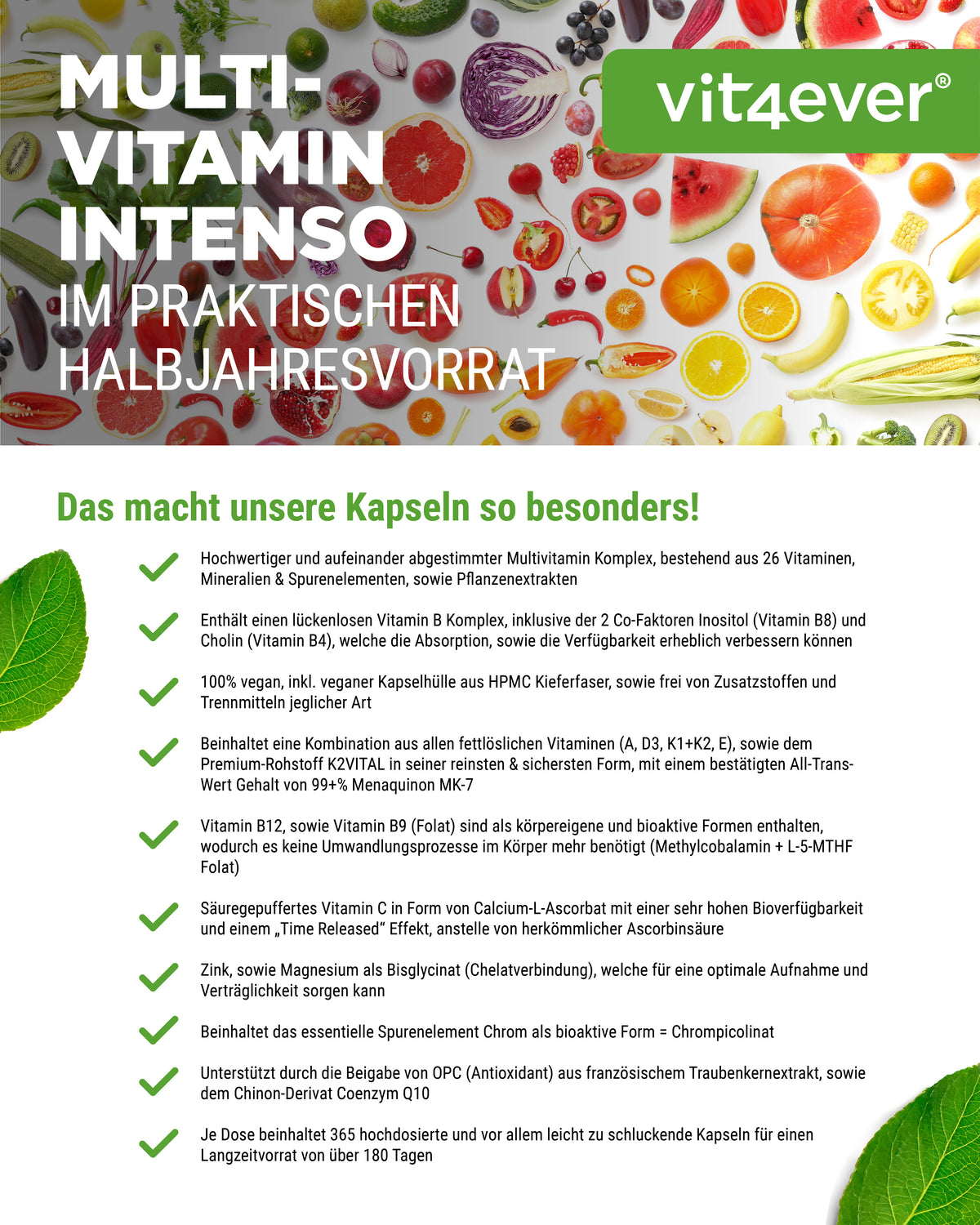 Premium Multivitamin Intenso - 365 Capsules